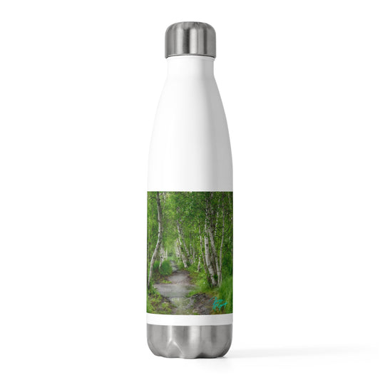 Eco friendly water bottle, Silver Birch Path, 20oz Insulated Bottle