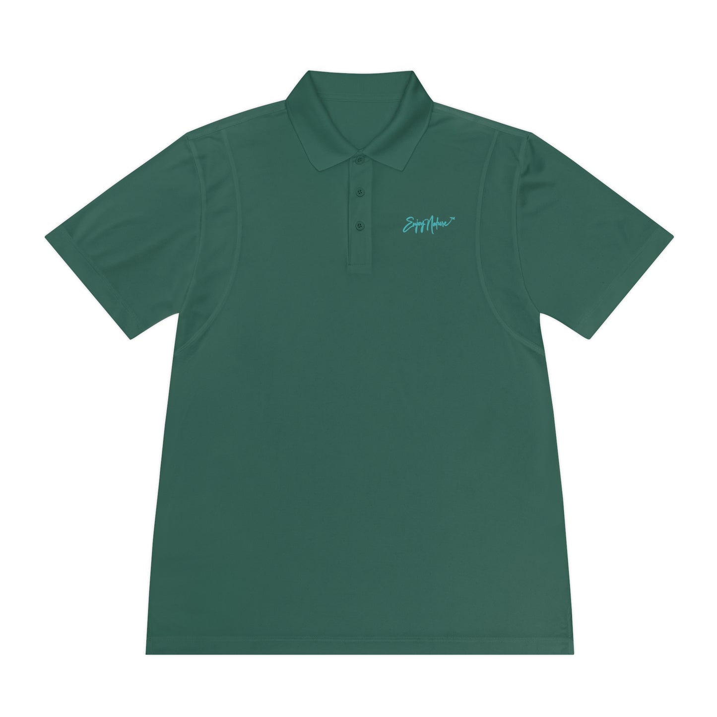 Men's Performance Polo Shirt - Spirited Elephant Herd by Enjoy Nature