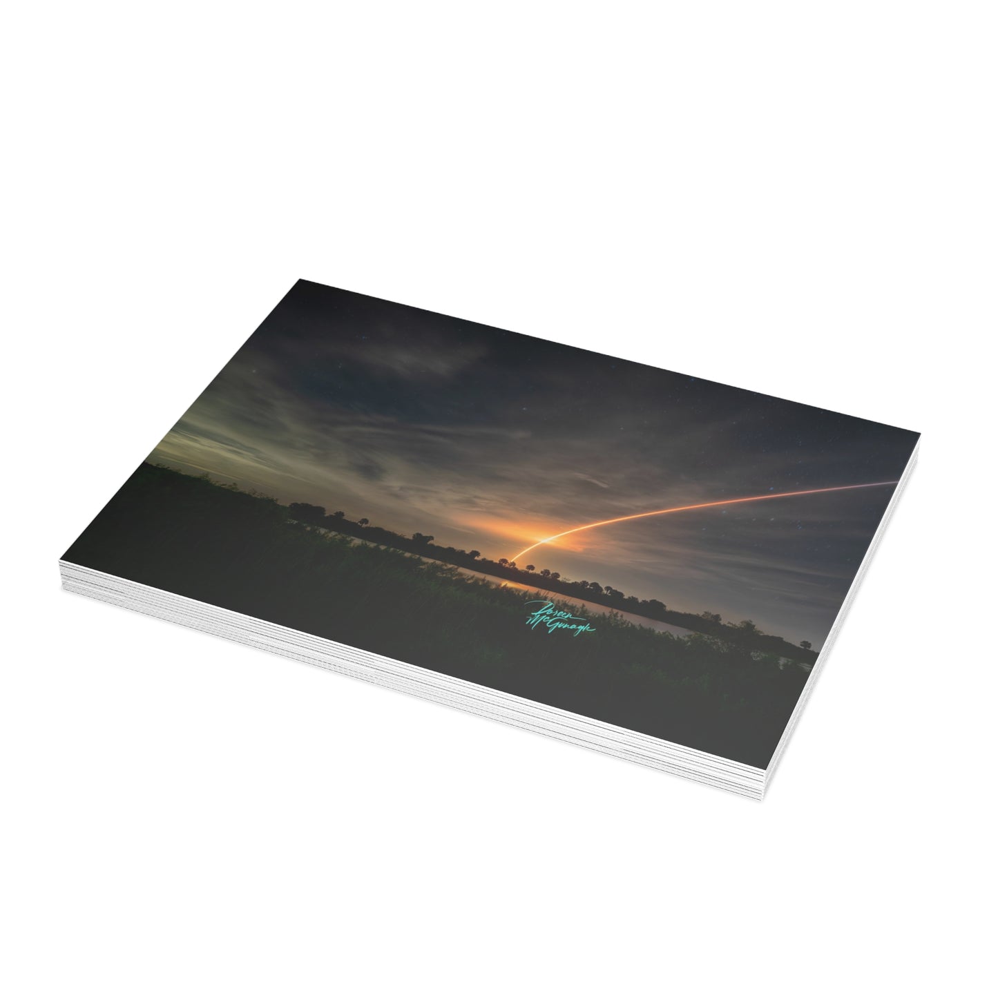 Photo note card, Falcon Shuttle Launch, boxed note cards, (10 pcs)