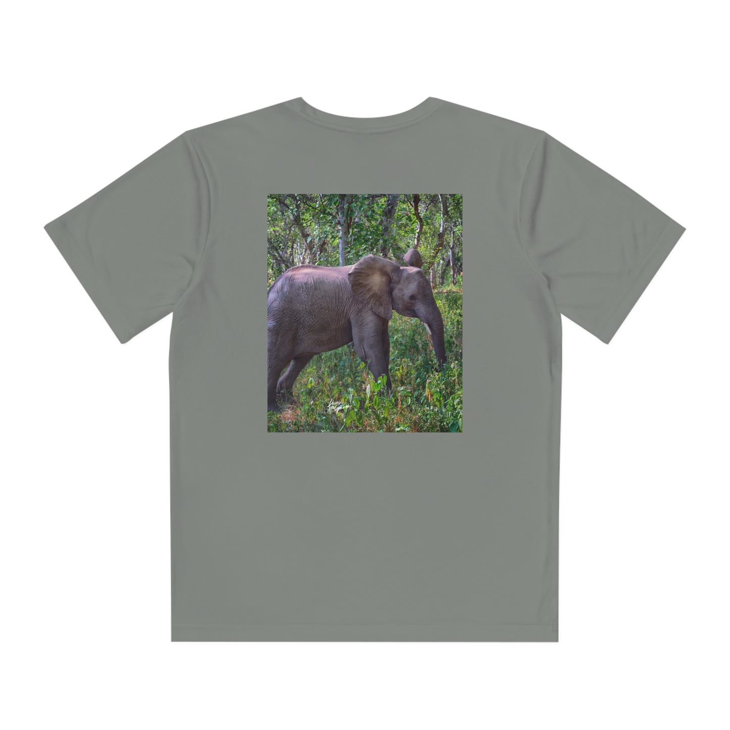 Youth Competitor Tee with Fine Art Image Baby Elephant in Forest by Enjoy Nature