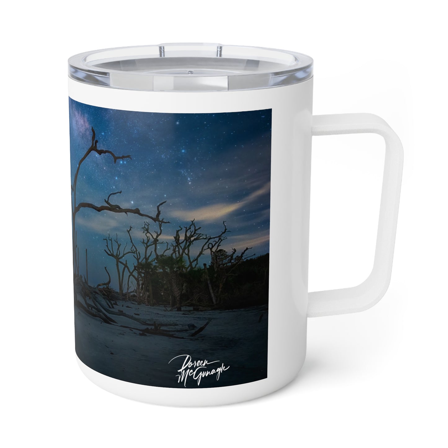 Enjoy Nature 10 oz Travel Tumbler with Milky Way Midnight Design