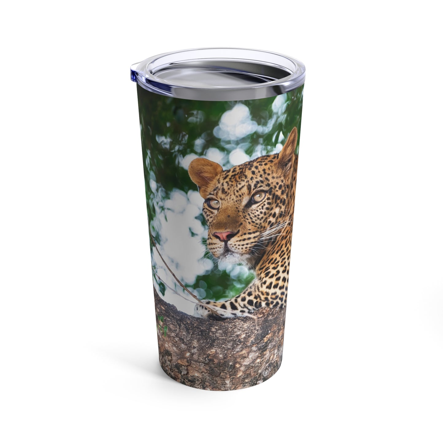 Enjoy Nature Leopard in Tree 20 oz Travel Tumbler