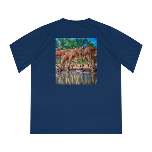 Women's Performance V-Neck T-Shirt - African Antelope by Enjoy Nature