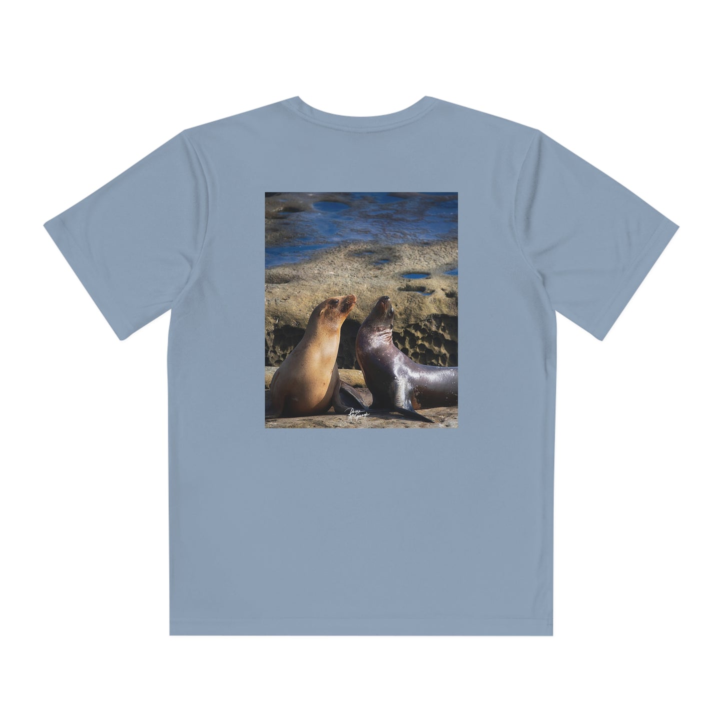 Youth T Shirts, Playful Serenate Sea Lions, performance shirt