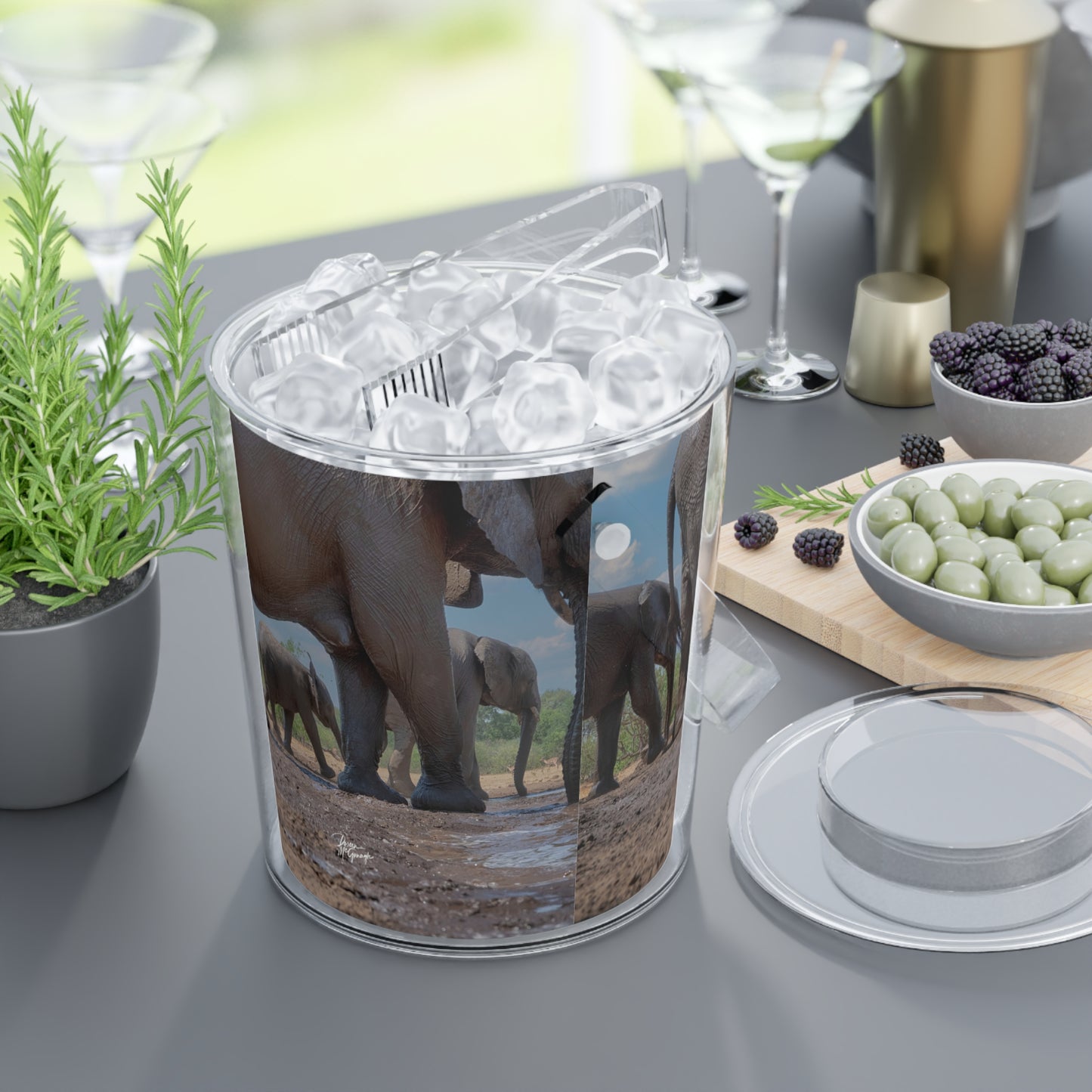 Enjoy Nature Elephant Baby with Mom's Gentle Touch Insulated Ice Bucket