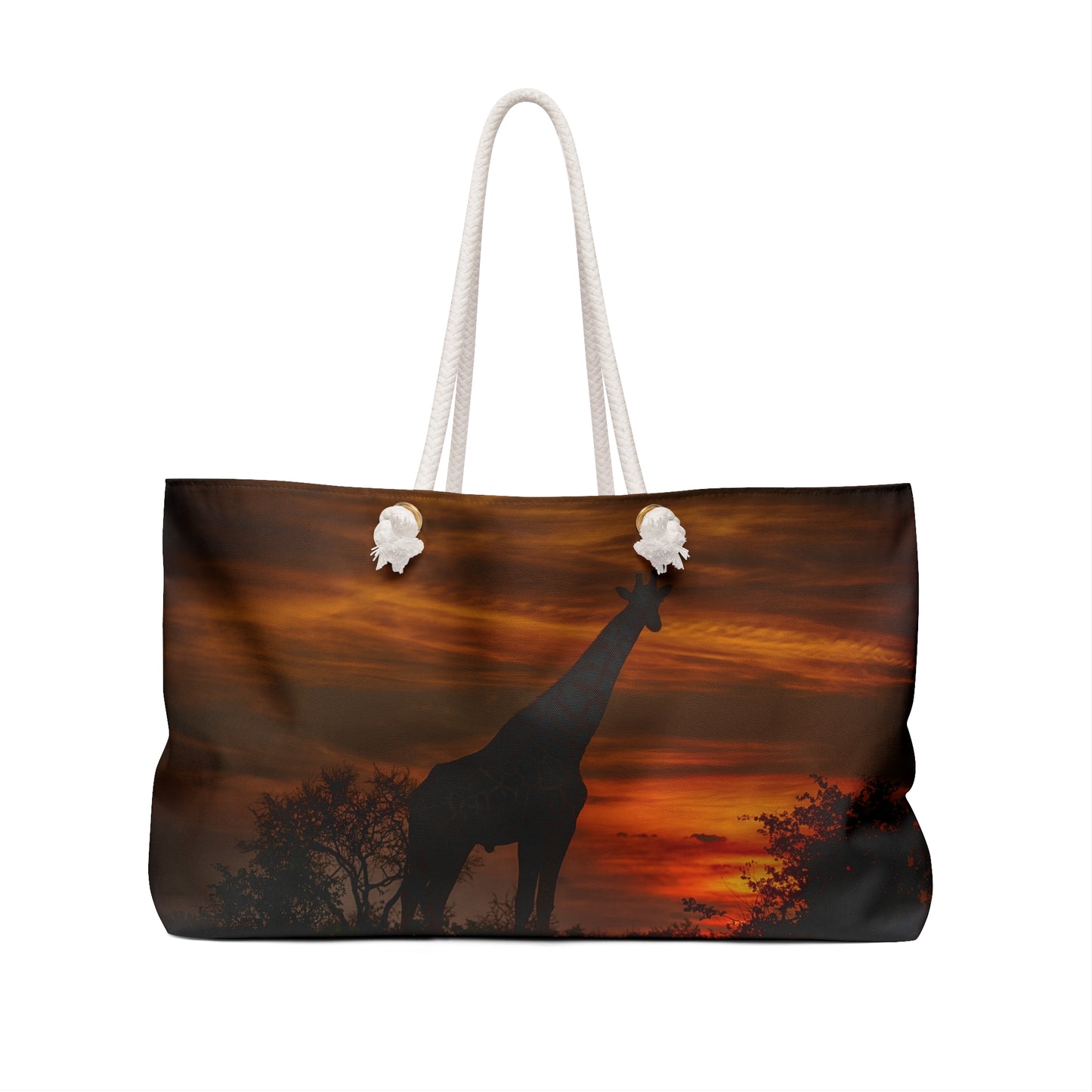 Weekender Tote Bag: Giraffe Silhouette by Enjoy Nature