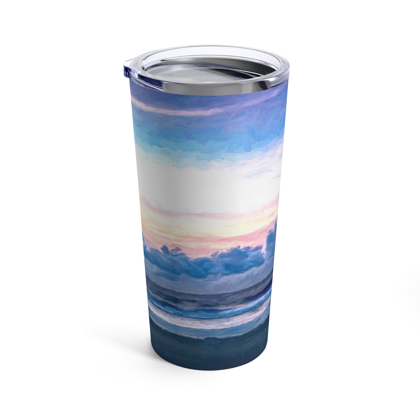 Eco friendly Cotton Candy Sunrise at St. Simon Island, Adventure Quencher Travel Tumbler 20oz insulated