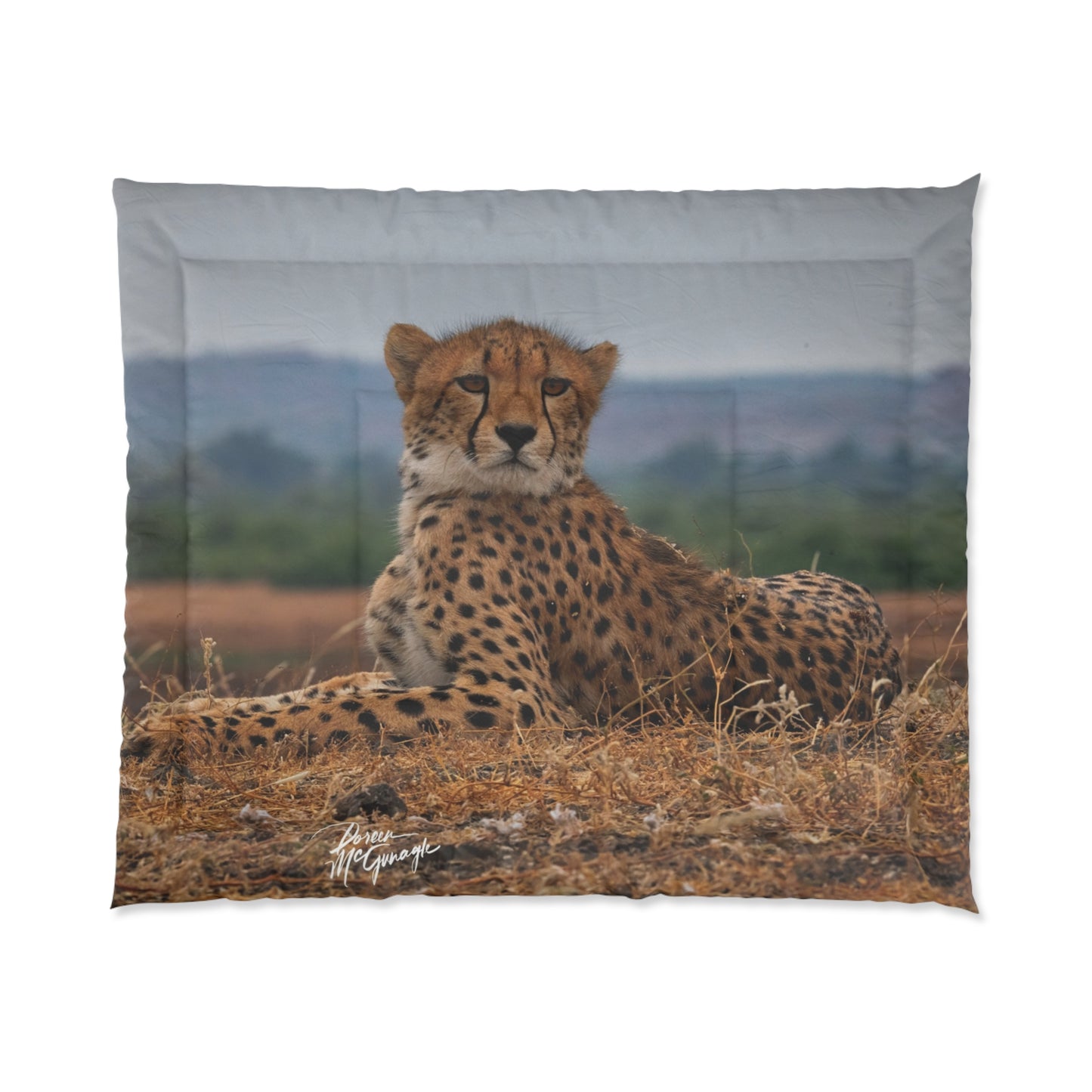 Cheetah Portrait Comforter by Enjoy Nature