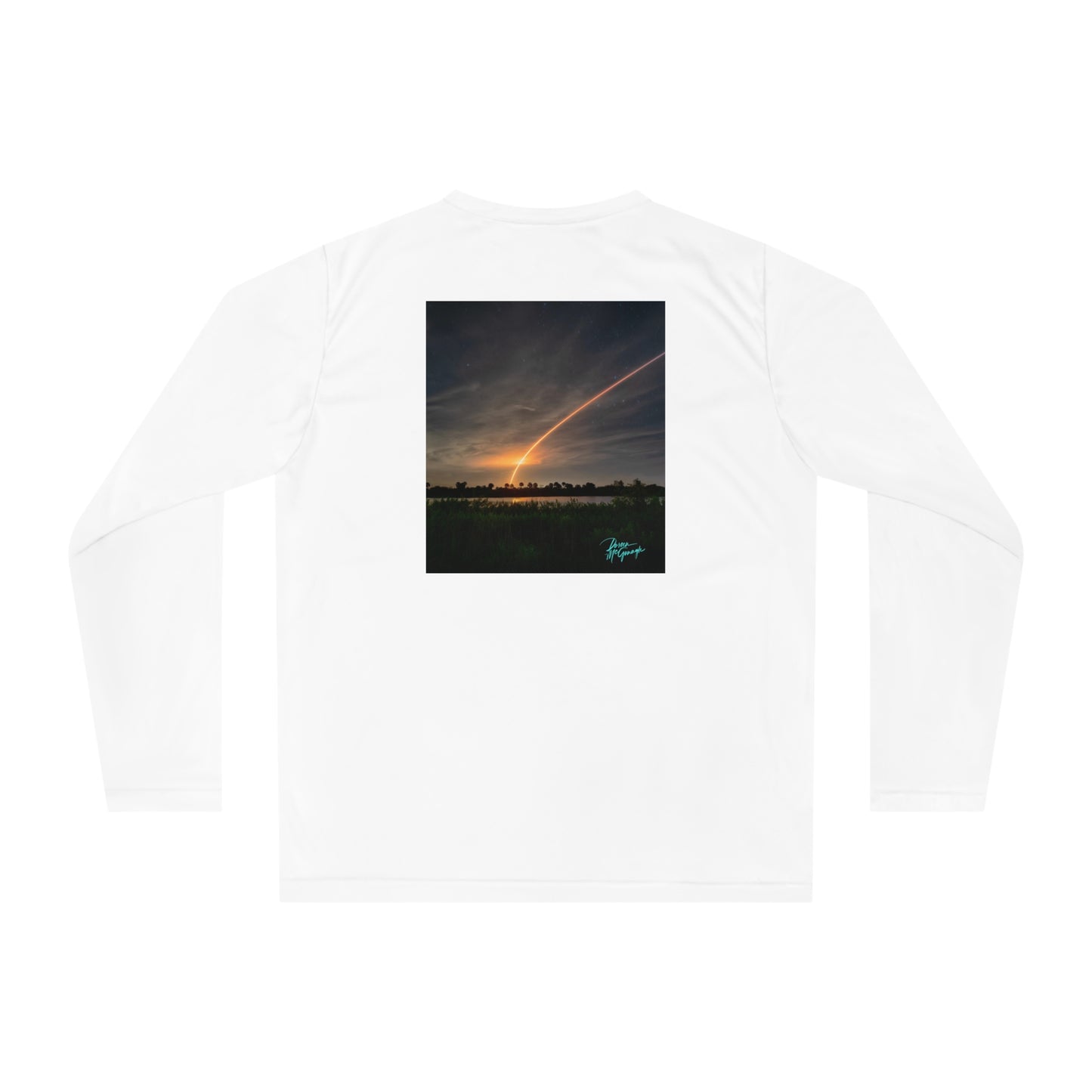 Unisex T-shirt Falcon 9 Space X launch, Long Sleeve Performance shirt