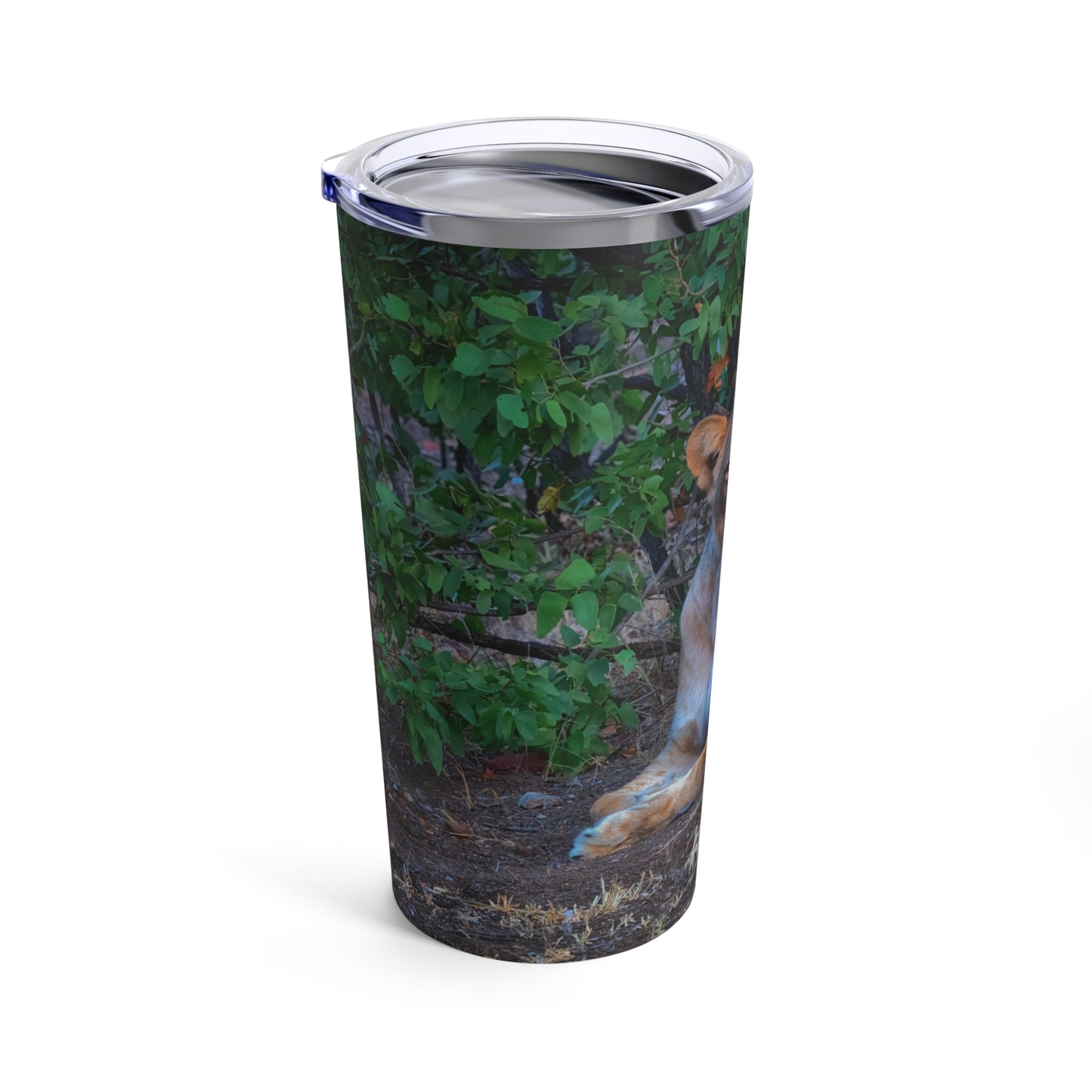 Enjoy Nature Dreaming About a Lioness 20 oz Travel Tumbler