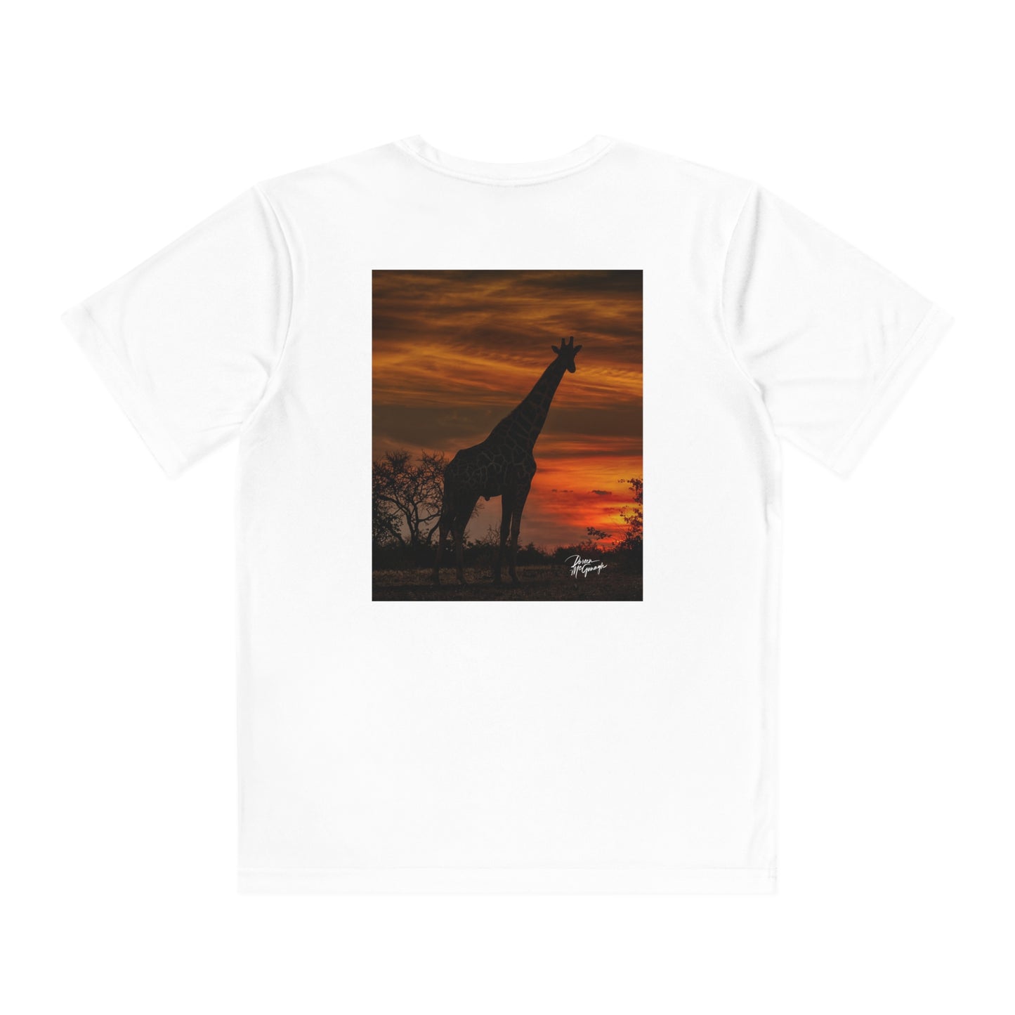 Youth Competitor Tee with Fine Art Image Giraffe Silhouette by Enjoy Nature