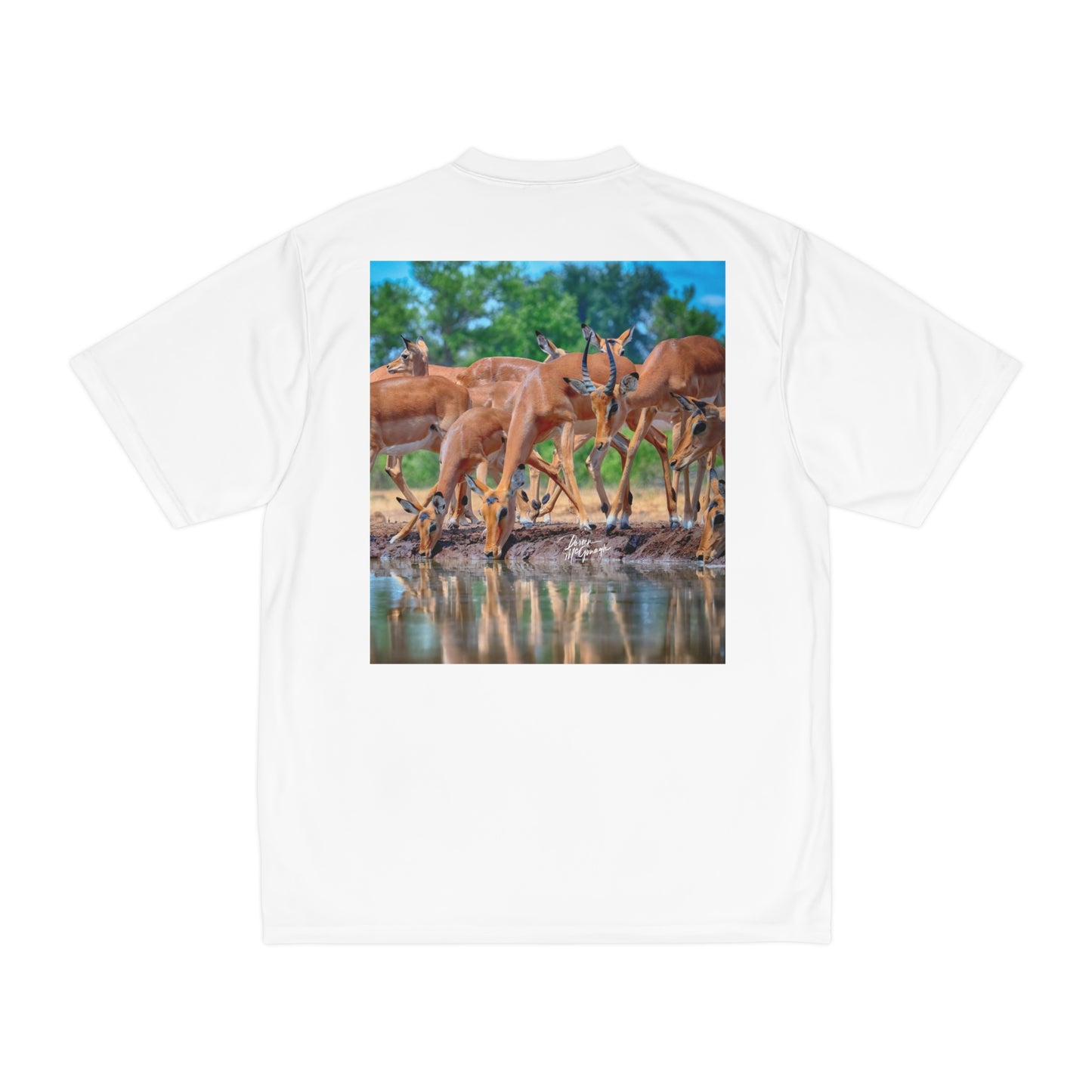 Men's Performance T-Shirt with Fine Art Image of African Antelope by Enjoy Nature