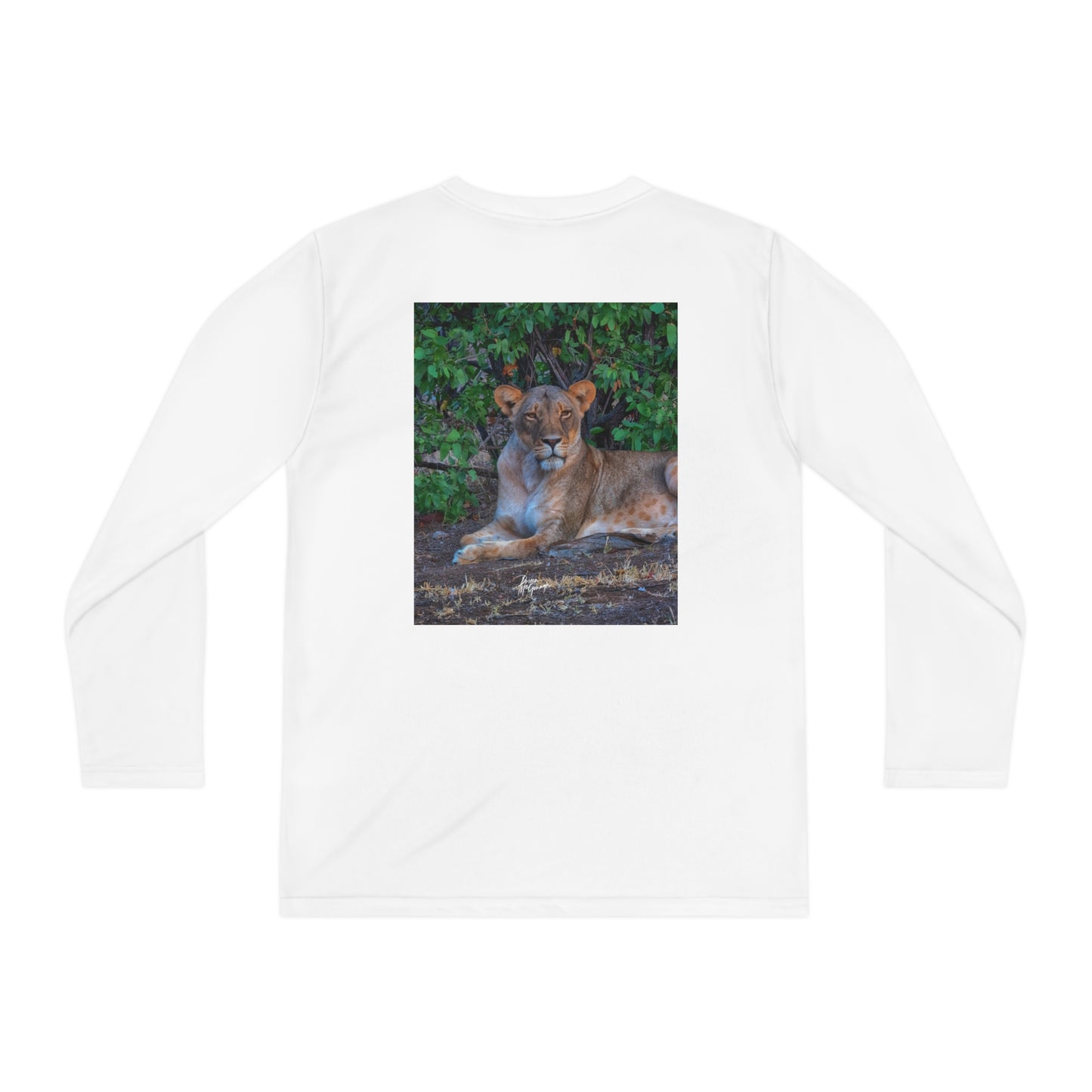 Youth Competitor Long Sleeve Tee with Dreaming About a Lioness by Enjoy Nature