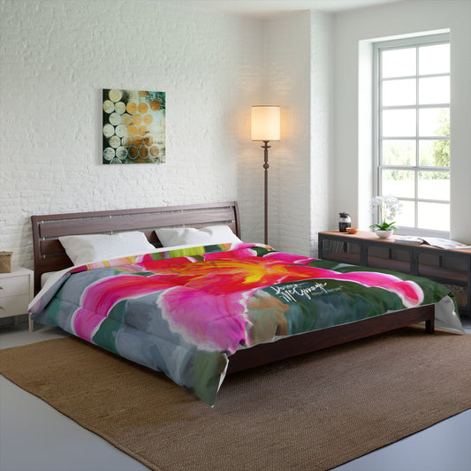 Pink Lily Comforter by Enjoy Nature