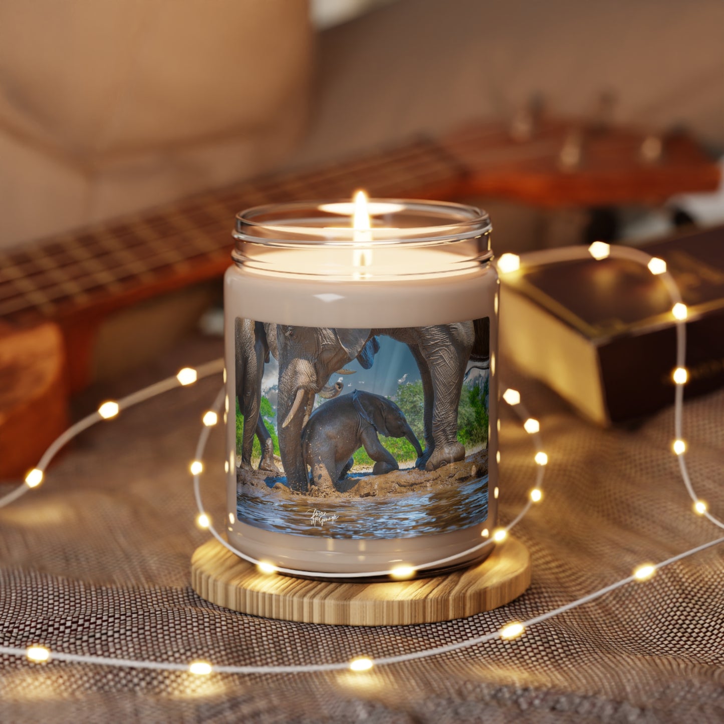 Experience the Pure Essence of Nature with the Baby Elephant Walk Scented Soy Candle by Enjoy Nature