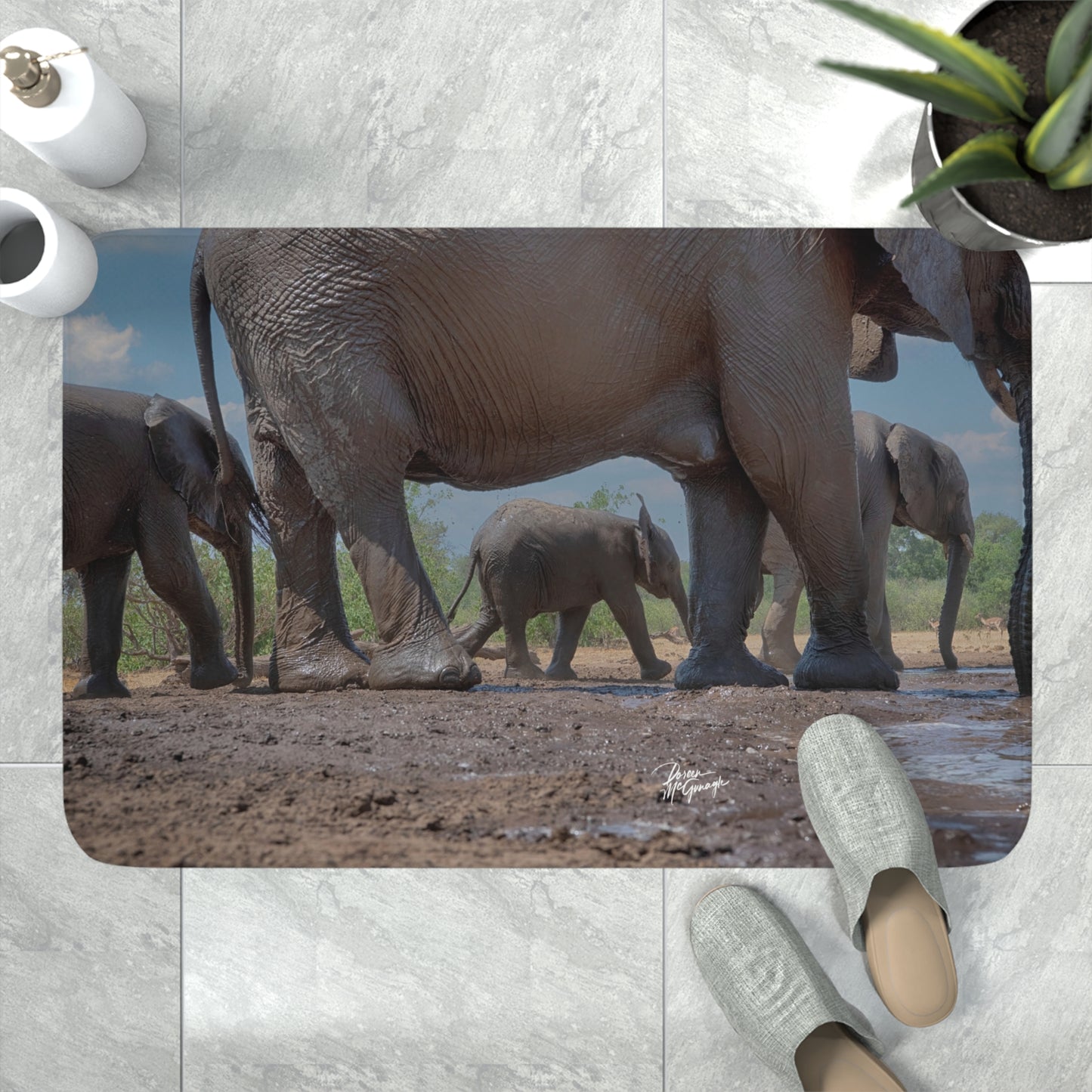 Elephant Baby Memory Foam Bath Mat from Enjoy Nature