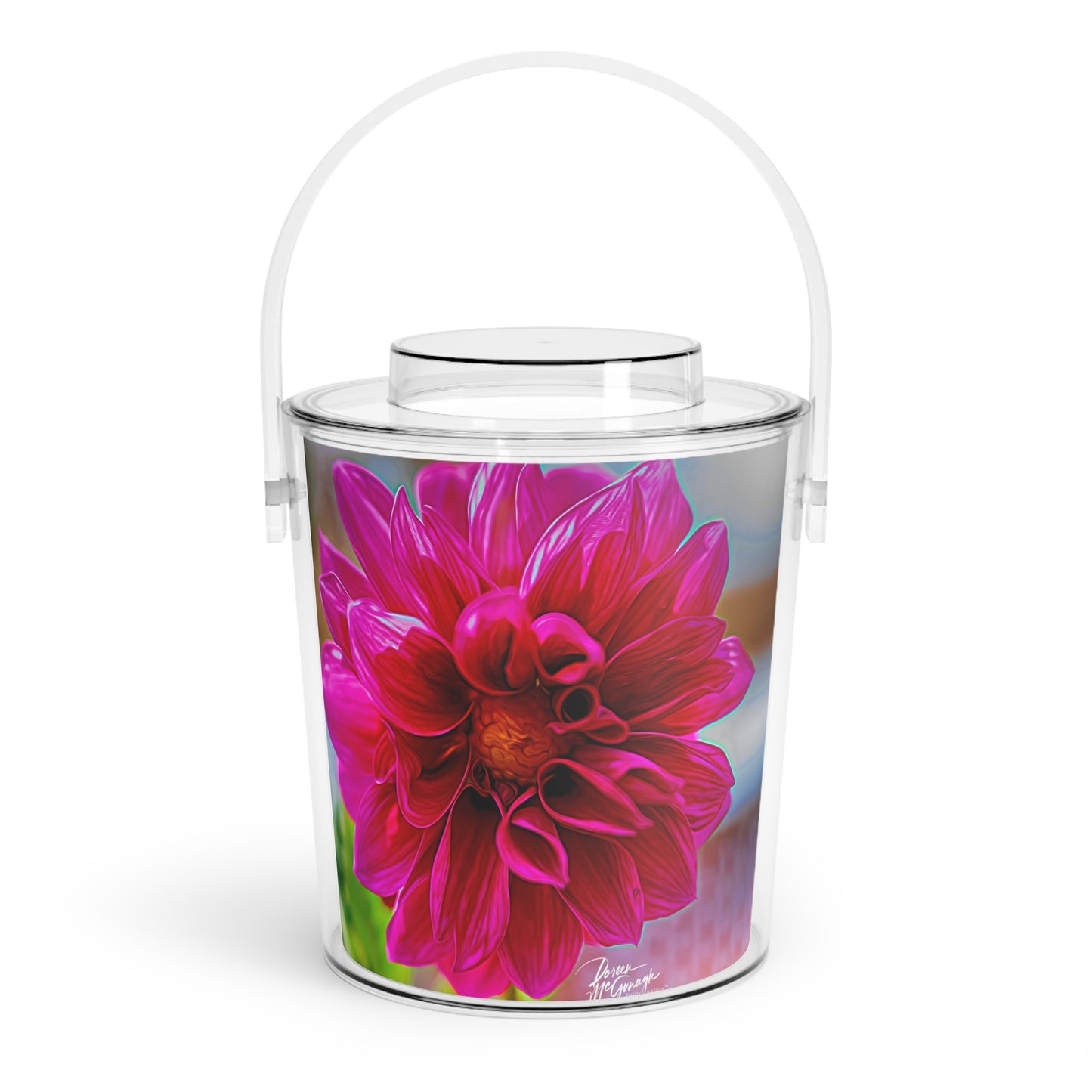 Enjoy Nature Dahlia Bloom Insulated Ice Bucket