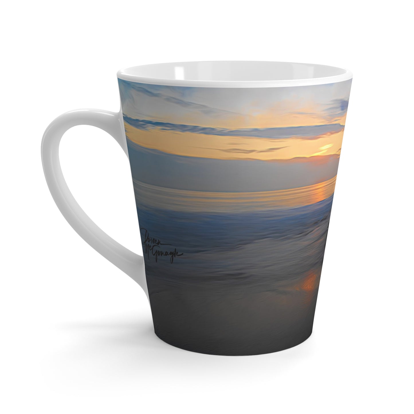 Eco Friendly Oceanic Dawn, 12 oz Latte Mug