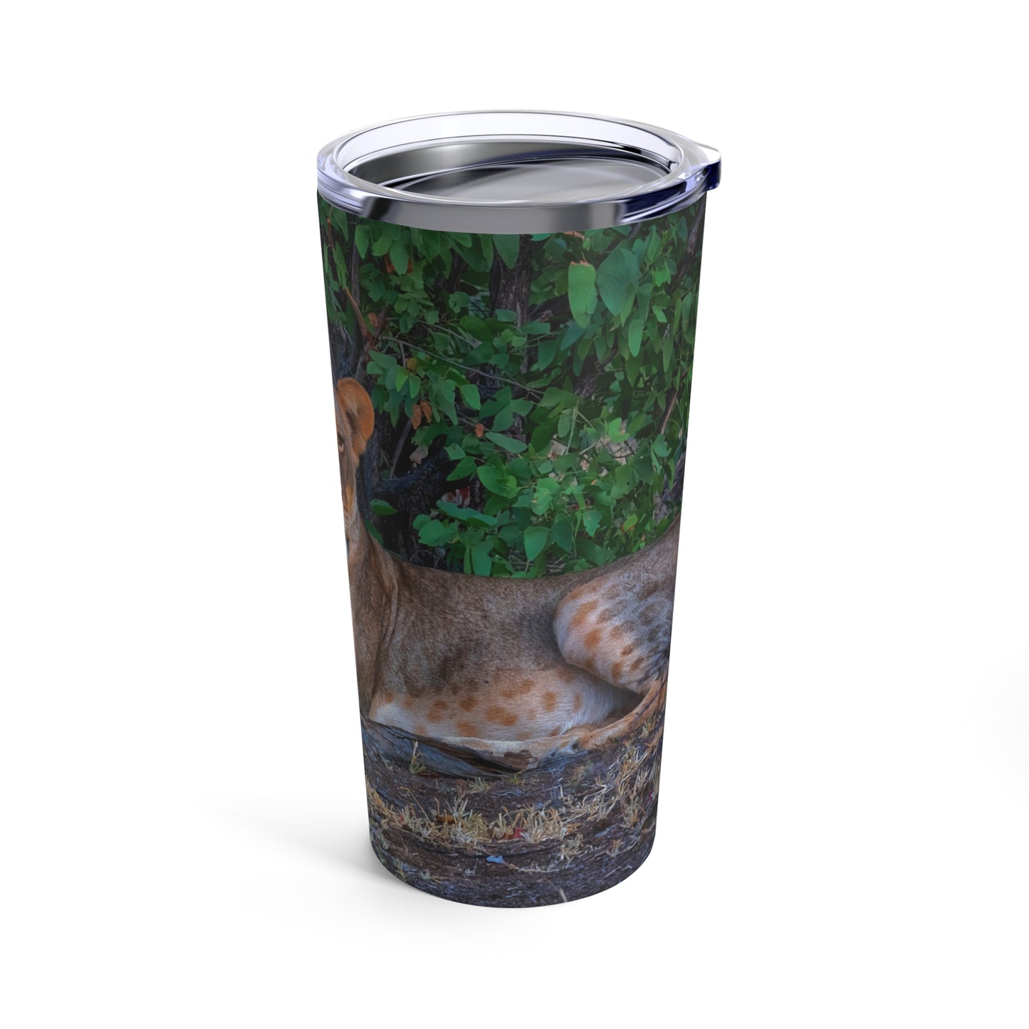 Enjoy Nature Dreaming About a Lioness 20 oz Travel Tumbler