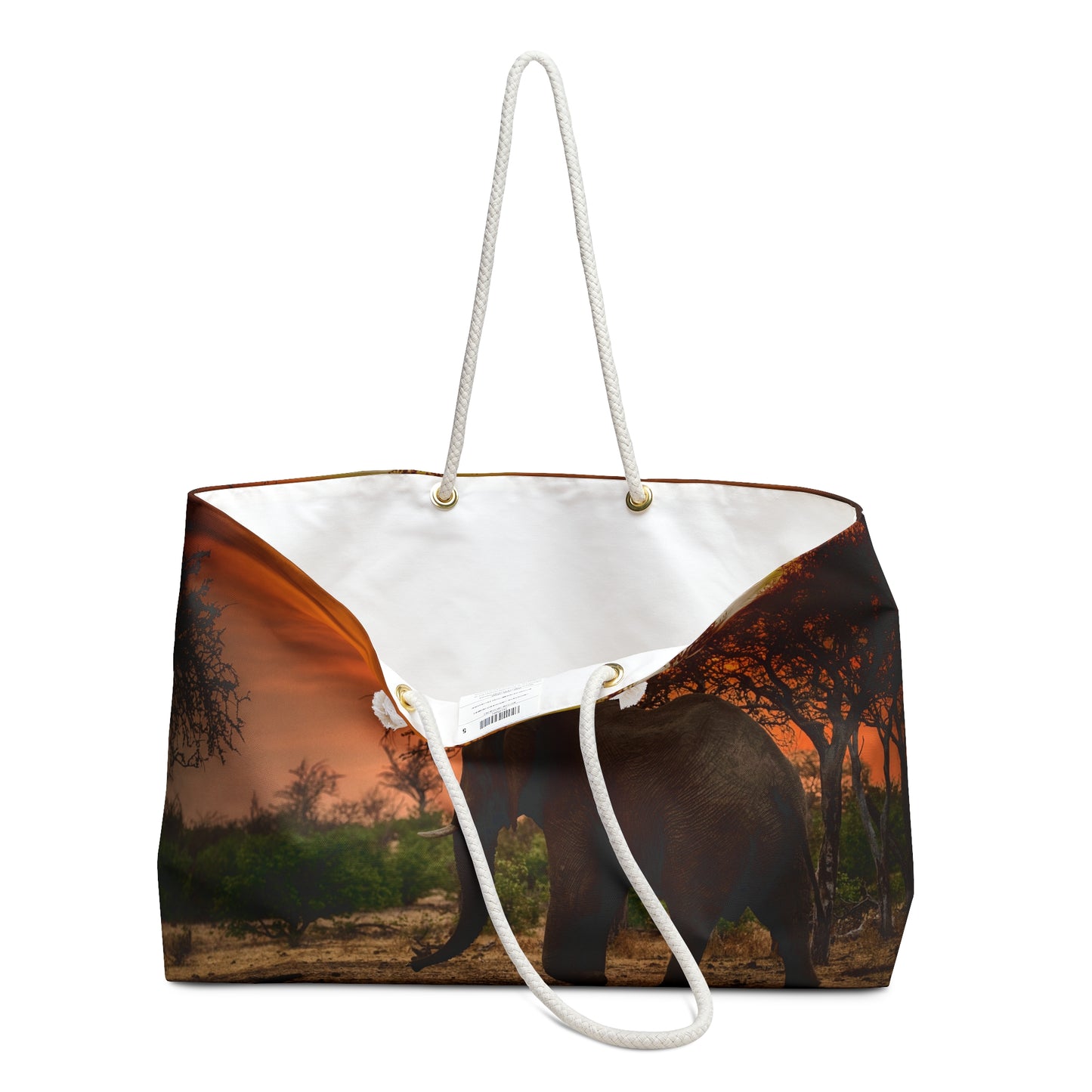 Weekender Tote Bag: Spirited Elephant Silhouette by Enjoy Nature