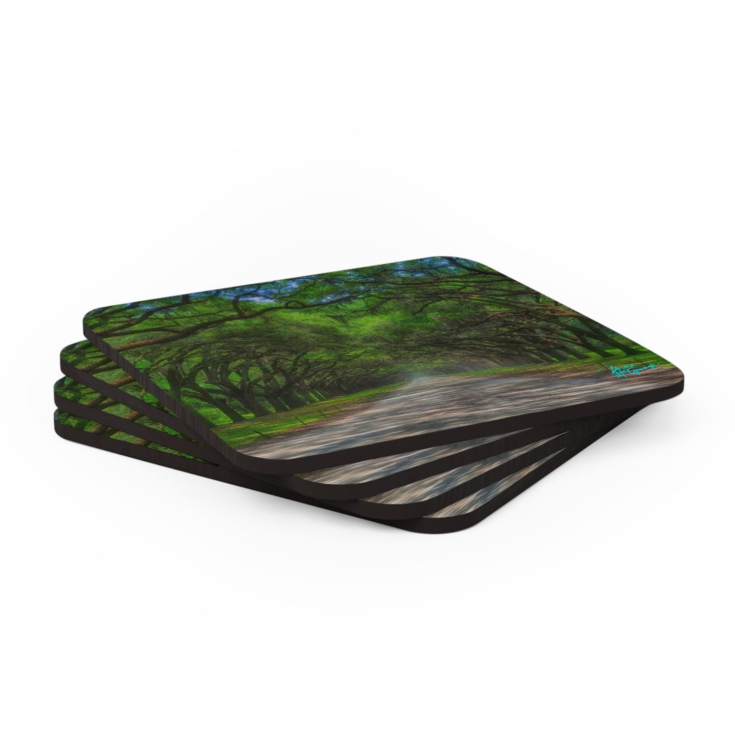 Live Oak Avenue Corkwood Coaster Set