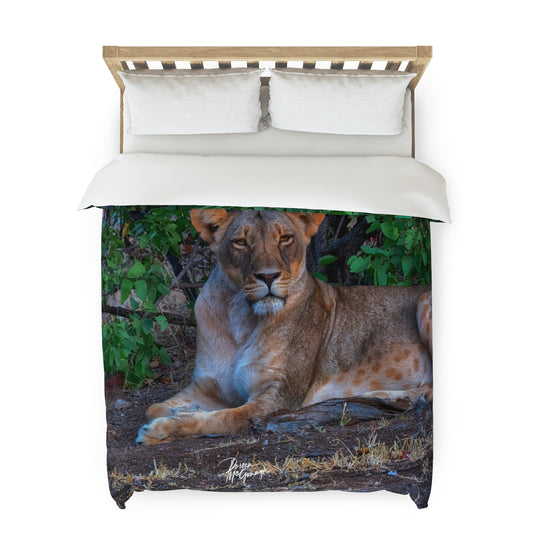 Enjoy Nature Dreaming About a Lioness Duvet Cover