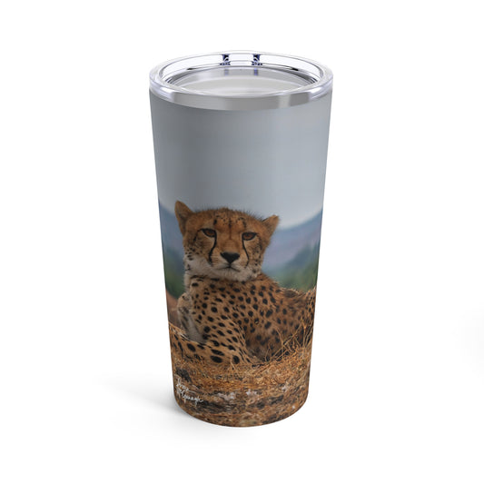 Enjoy Nature Cheetah Portrait 20 oz Travel Tumbler