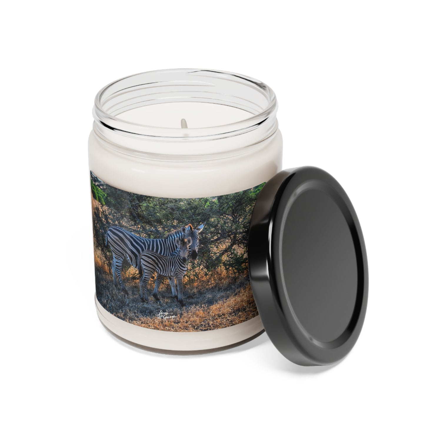 Experience the Pure Essence of Nature with the Baby Zebra Scented Soy Candle by Enjoy Nature