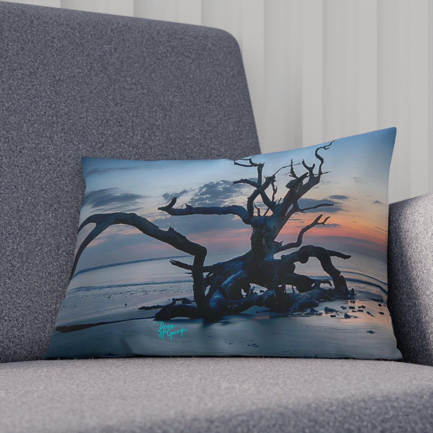 Artistic Accent Pillow, Sunrise on Jekyll Island, Decorative Pillow