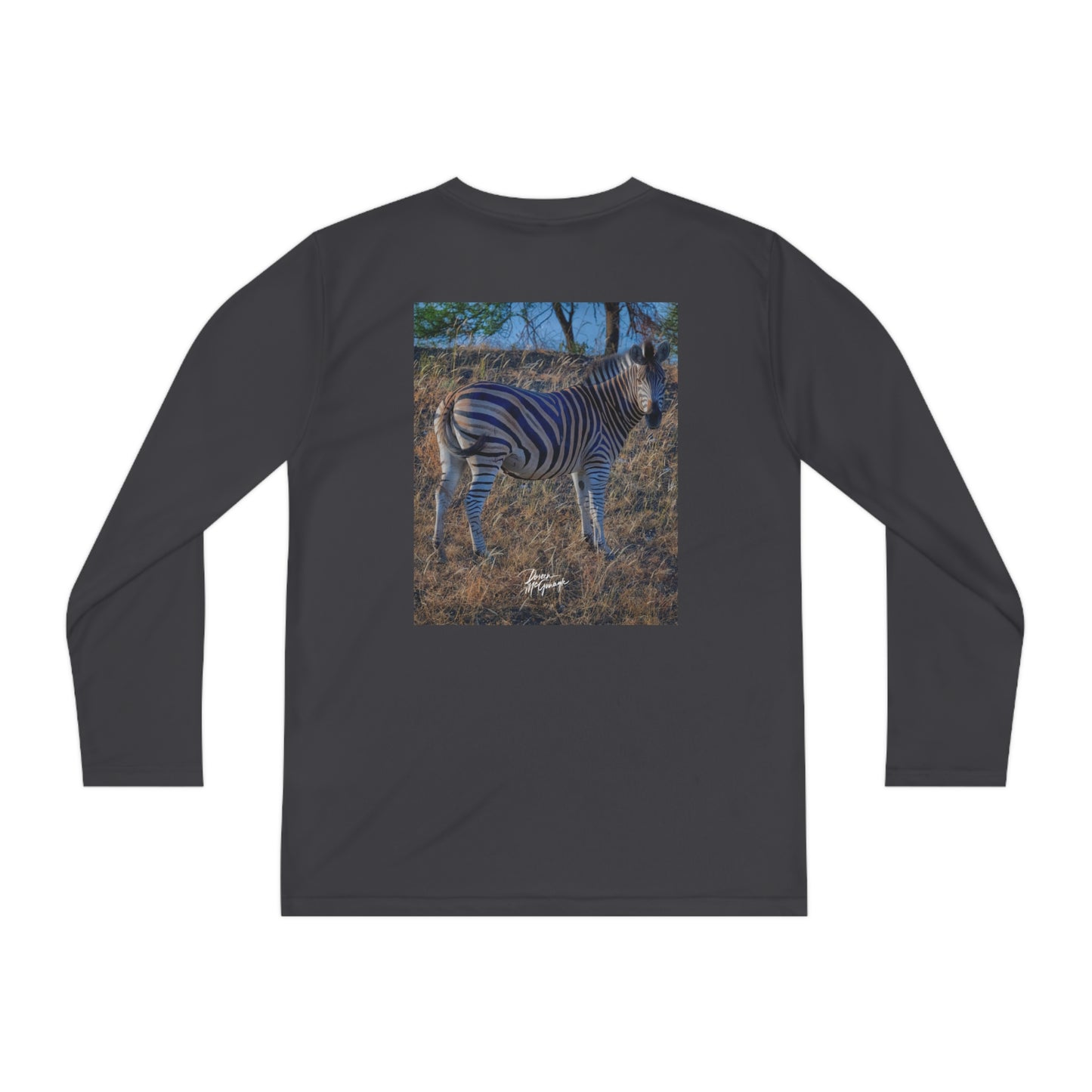 Youth Competitor Long Sleeve Tee with Baby Zebra by Enjoy Nature