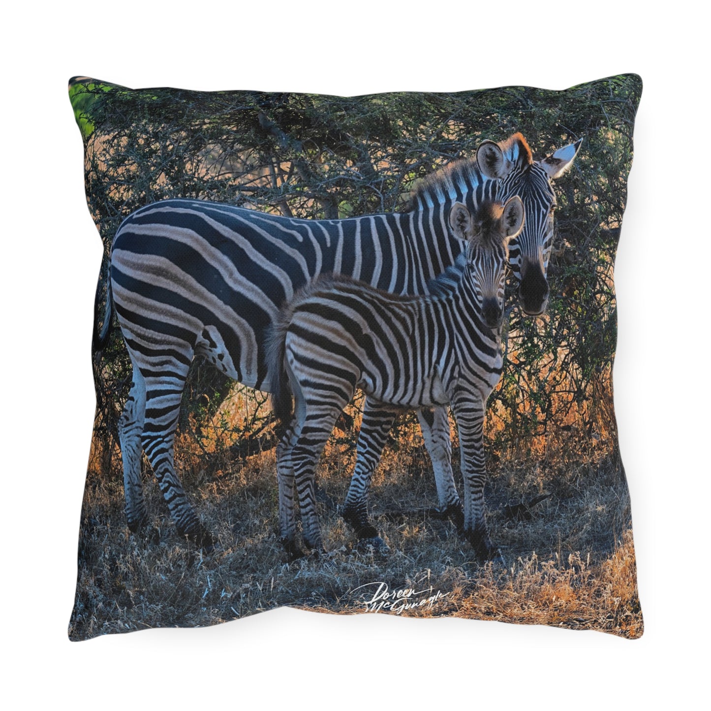 Enjoy Nature Outdoor Pillow with Zebra Stripes – Artistic, Comfy, and Durable Decorative Accent