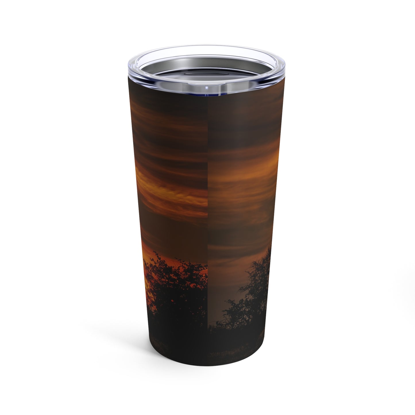 Enjoy Nature Giraffe Silhouette at Sunset 20 oz Travel Tumbler