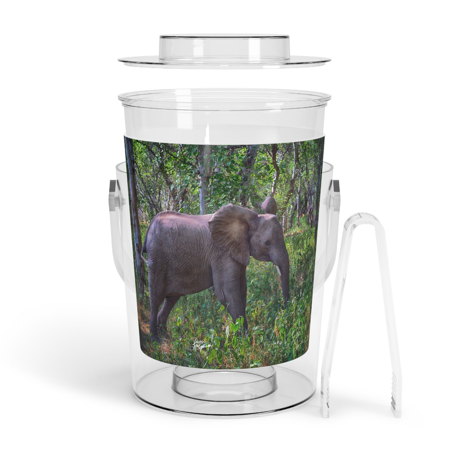 Enjoy Nature Elephant Baby in Forest Insulated Ice Bucket