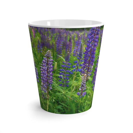 Eco Friendly Field of Wild Lupines,  12 oz Latte Mug