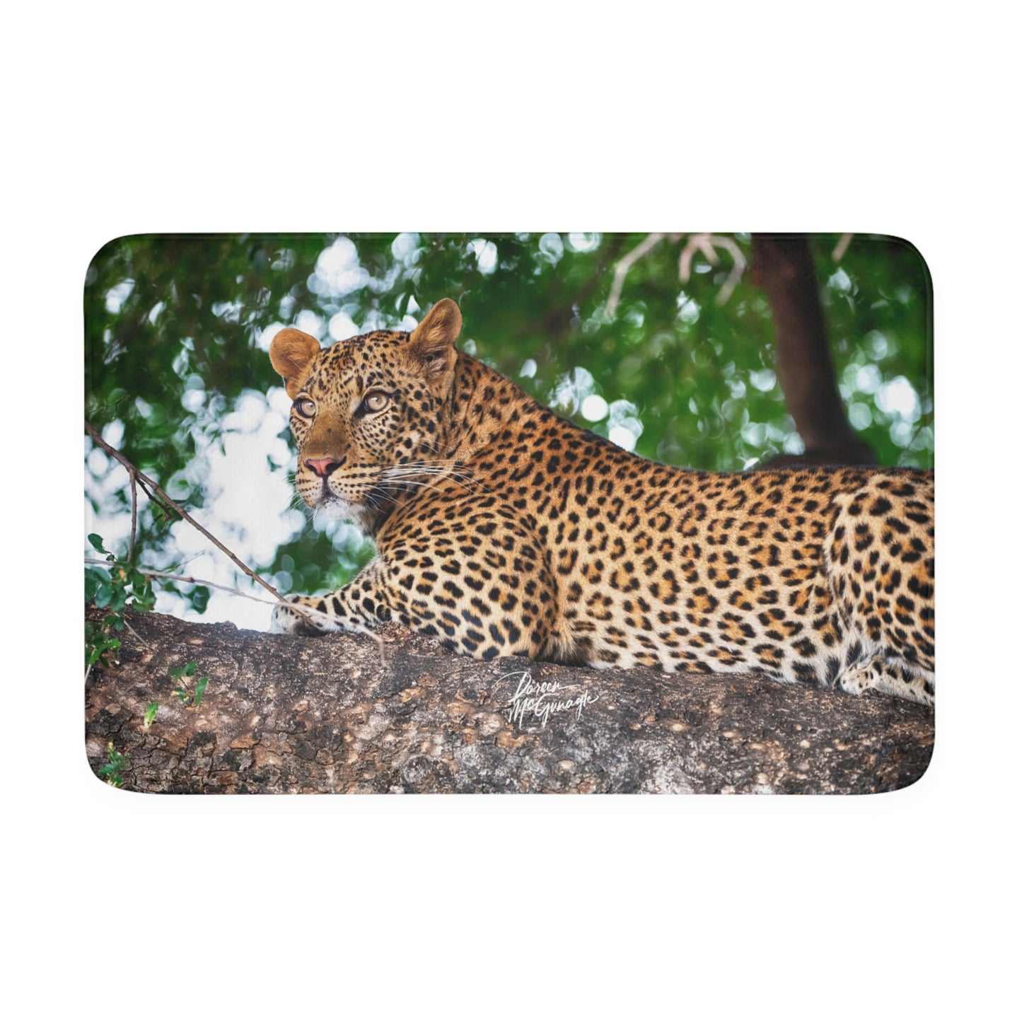 Leopard in Tree Memory Foam Bath Mat from Enjoy Nature