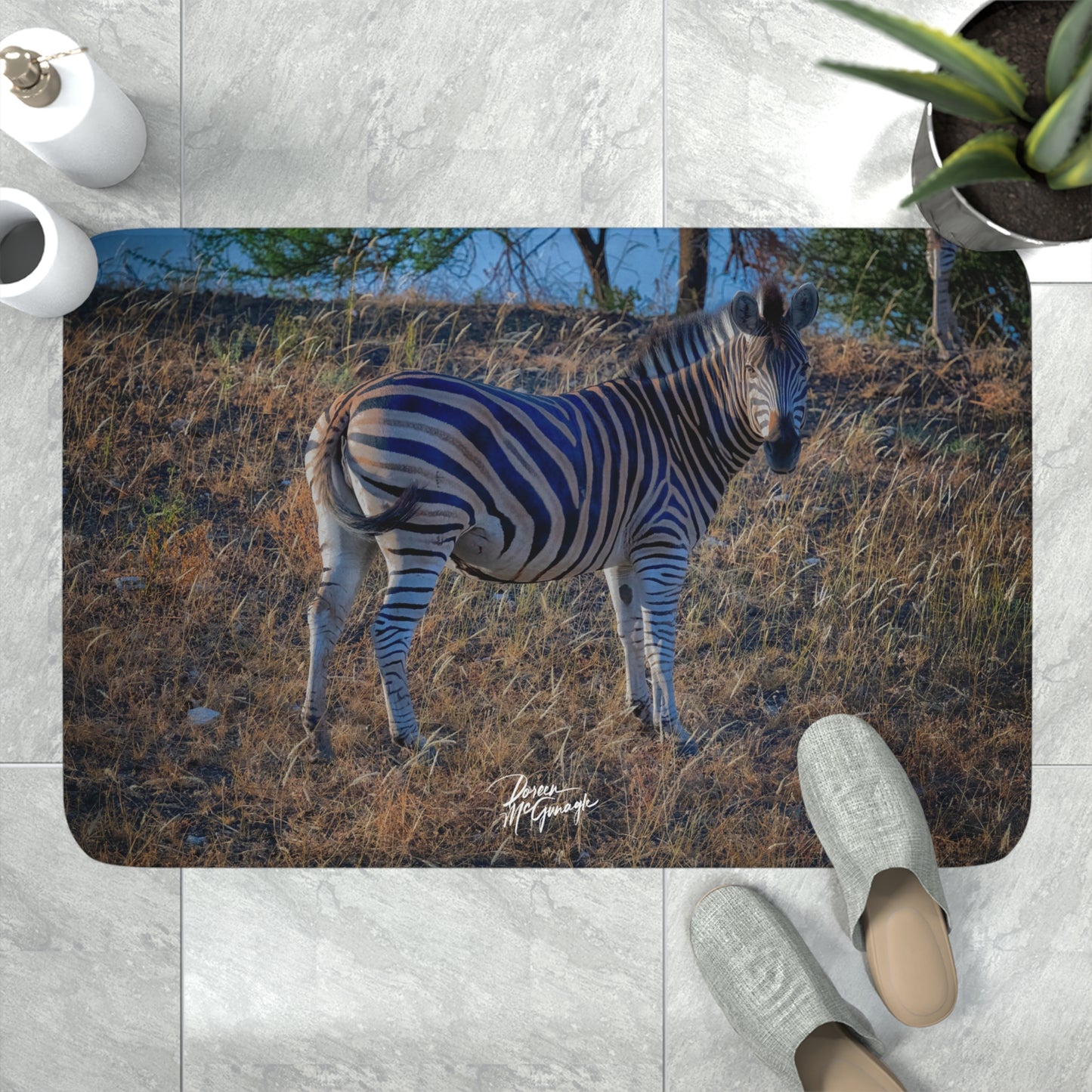 Baby Zebra Memory Foam Bath Mat from Enjoy Nature