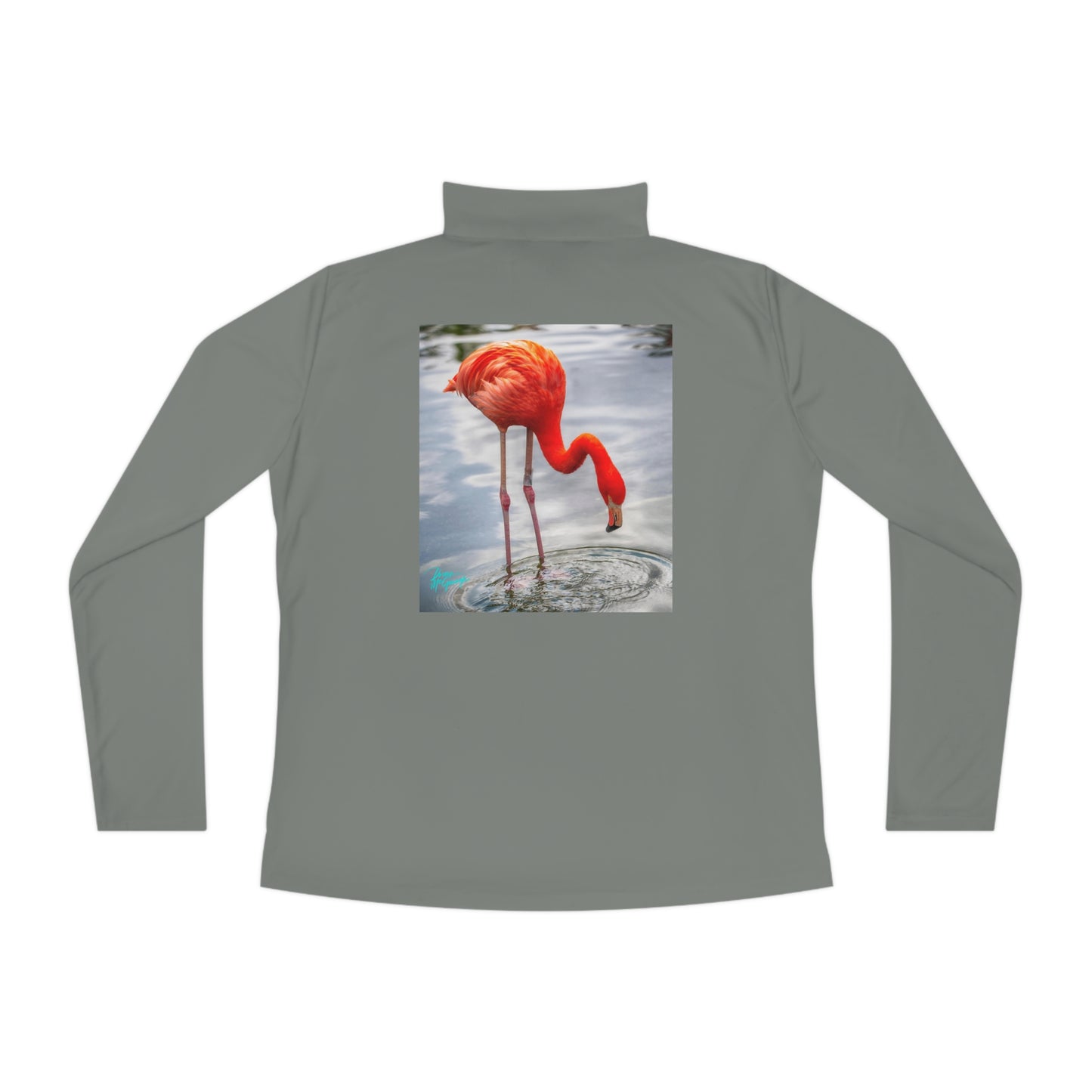 Stay Cozy in Style with Women's Flamingo Long Sleeve Quarter Zip Pullover - A Wardrobe Essential