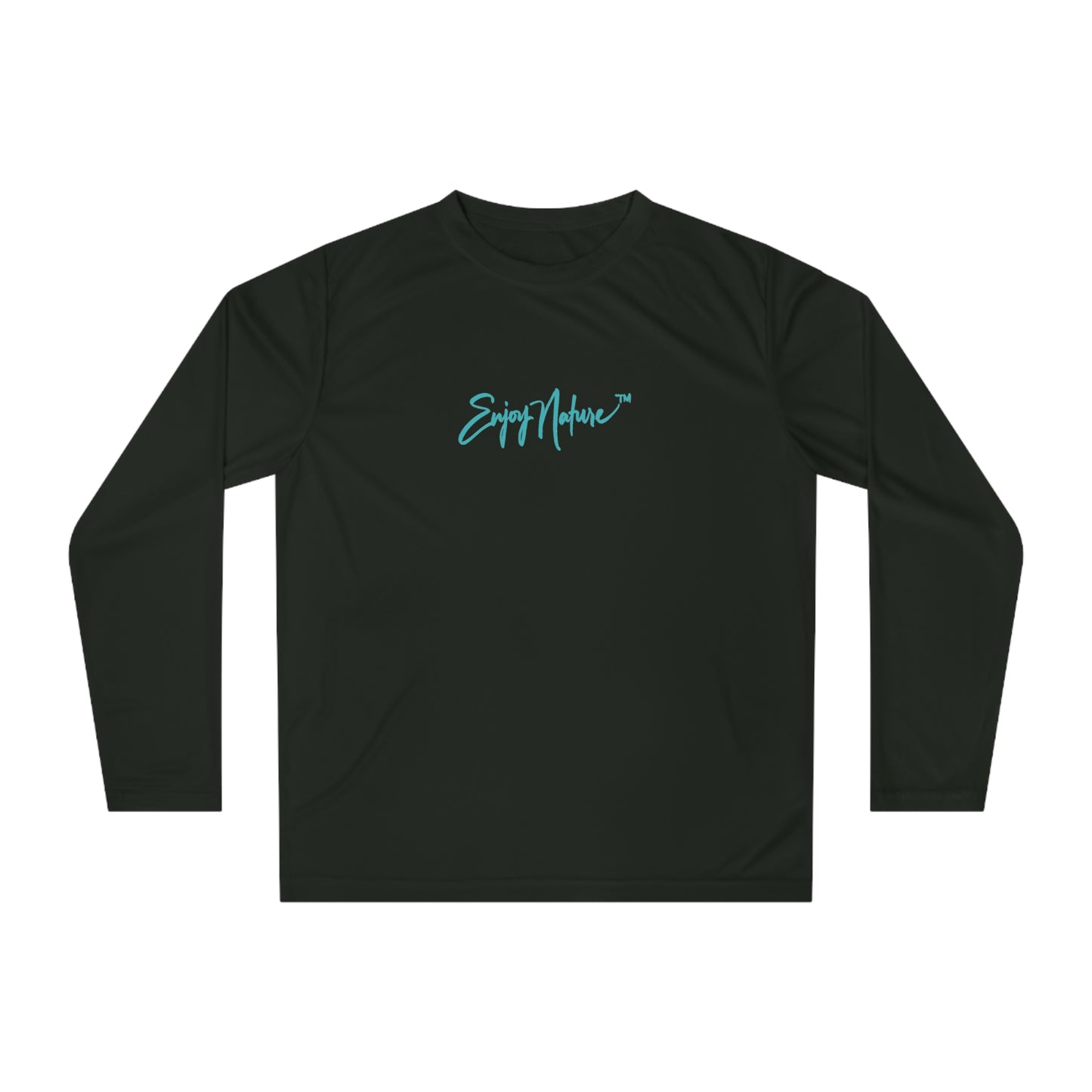 Unisex Long Sleeve Performance Tee - "Spirited Elephant Silhouette" by Enjoy Nature