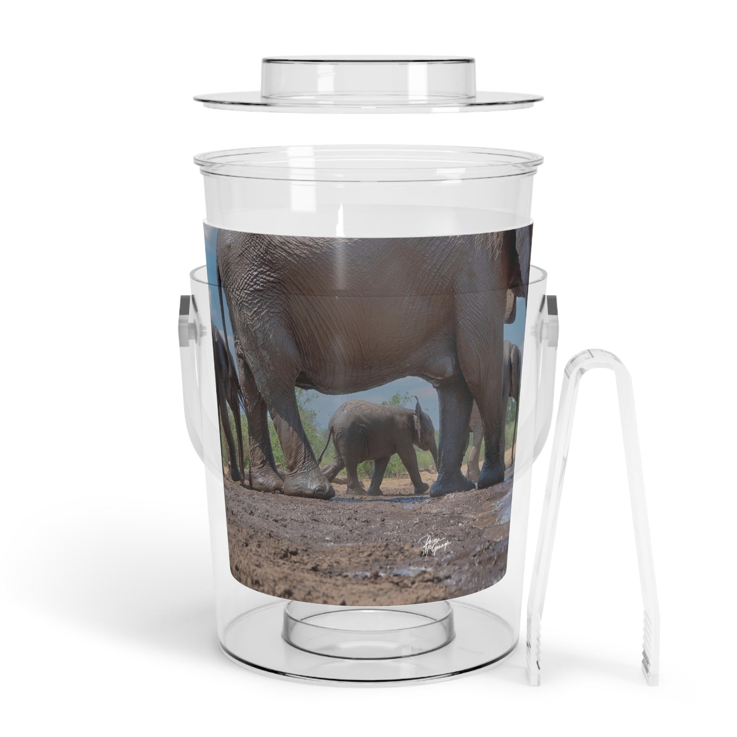 Enjoy Nature Elephant Baby with Mom's Gentle Touch Insulated Ice Bucket