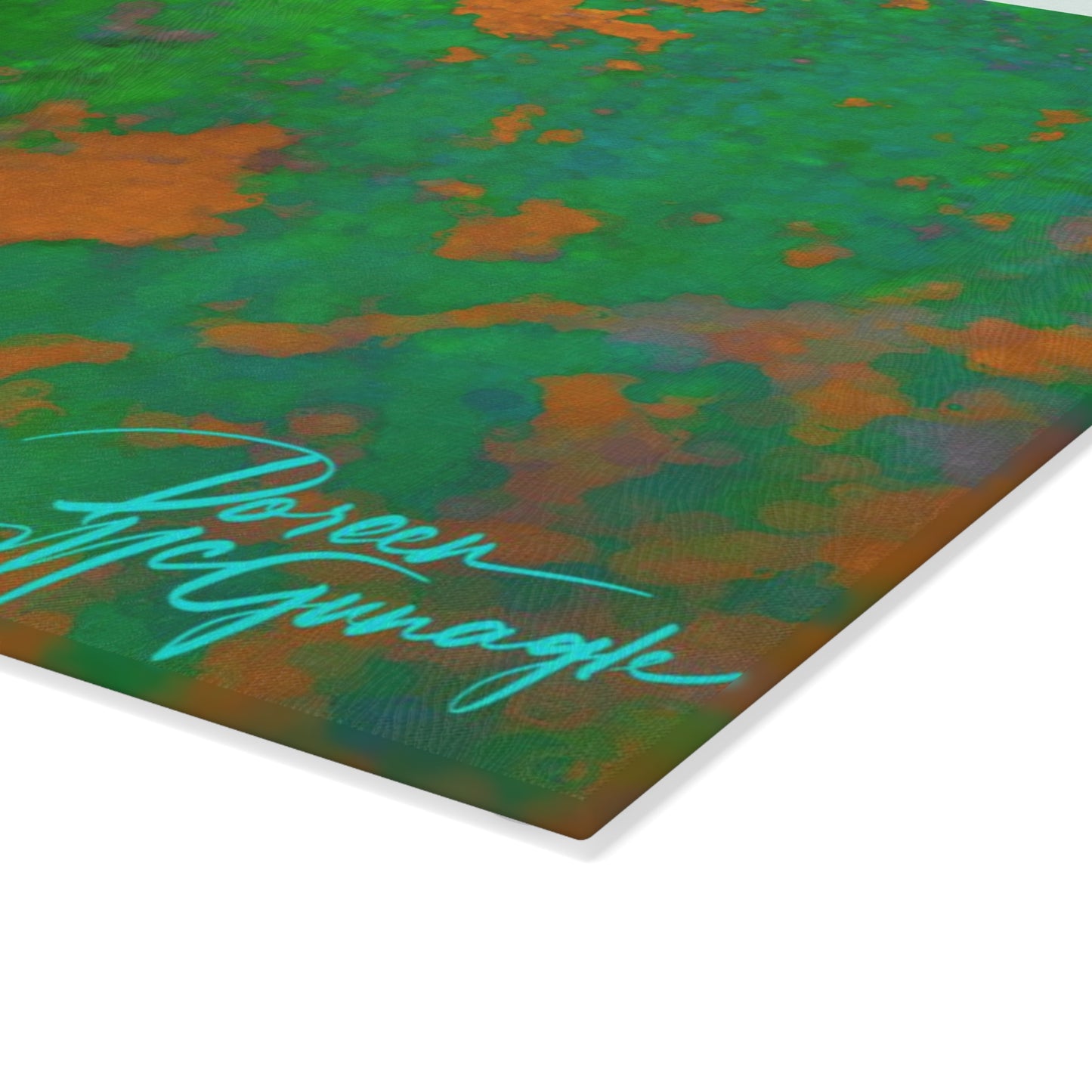 Artistic Imagination Abstract Glass Cutting Board with Nature-Inspired Design