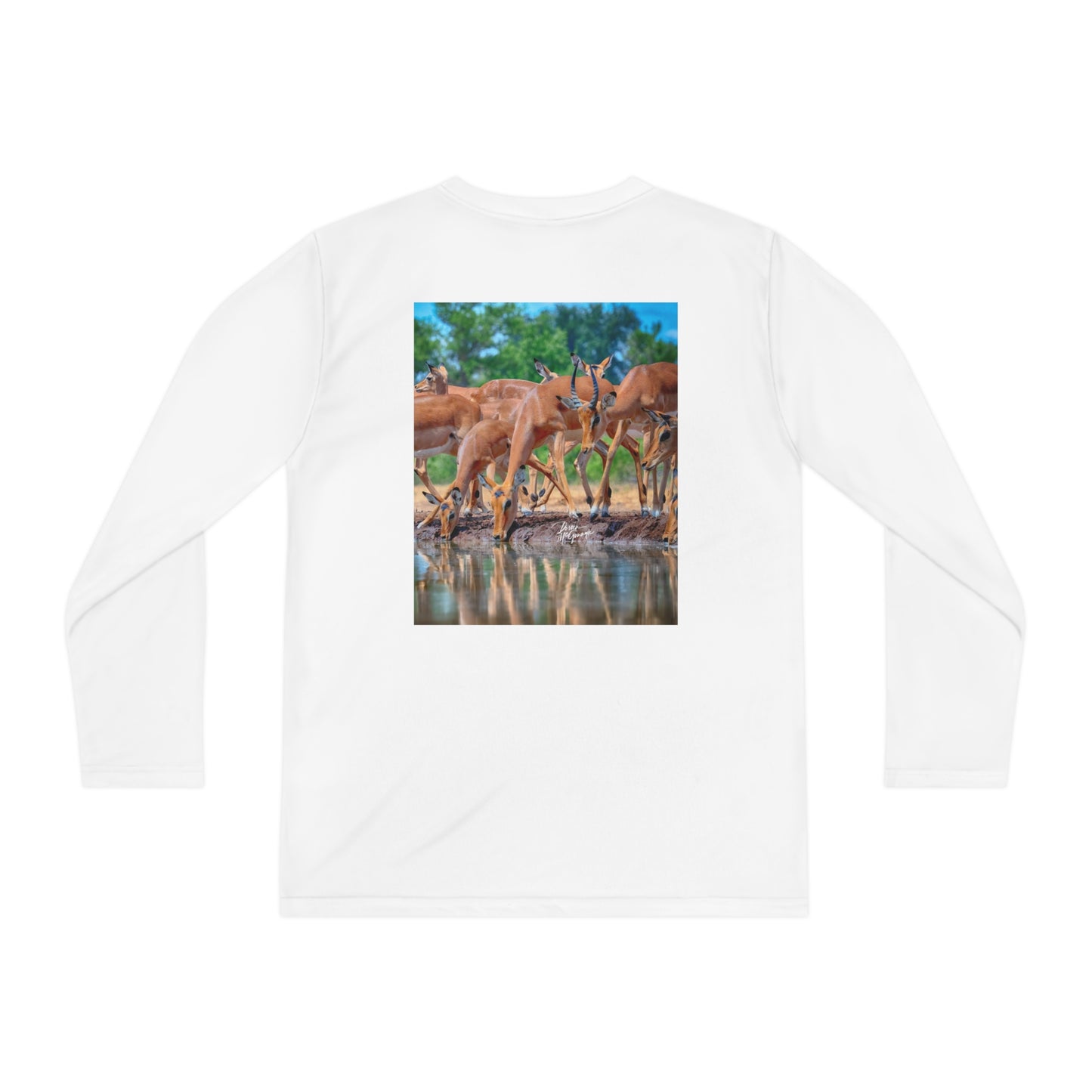 Youth Competitor Long Sleeve Tee with African Antelope by Enjoy Nature