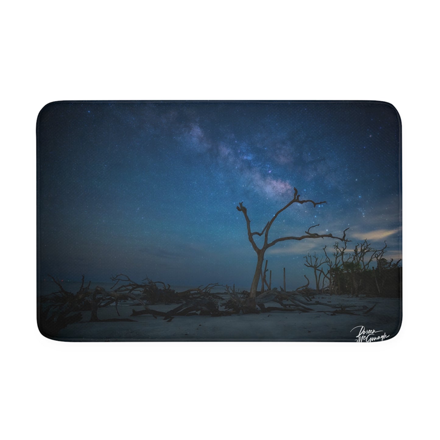 Milky Way Midnight Memory Foam Bath Mat from Enjoy Nature