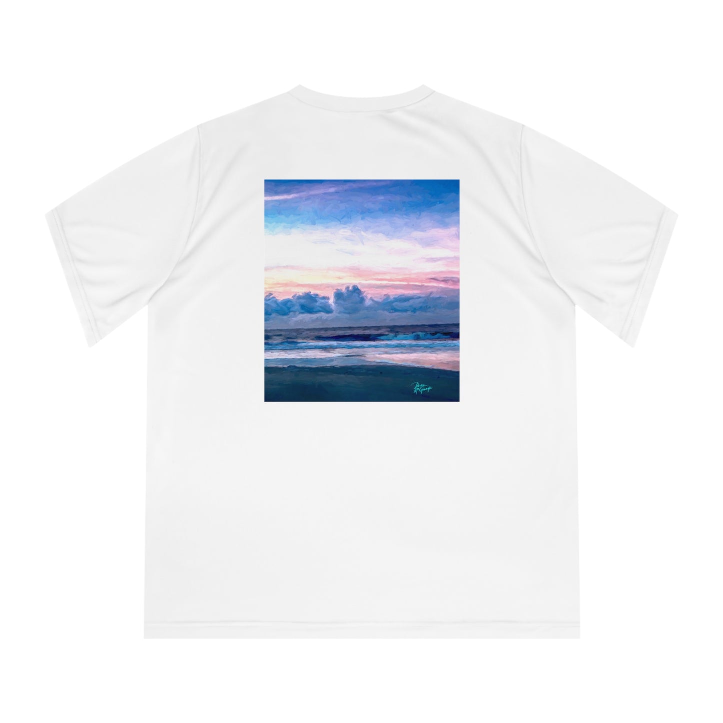 Women's Fitted Tee Shirts, Cotton Candy Sunrise, Performance Tee Shirt