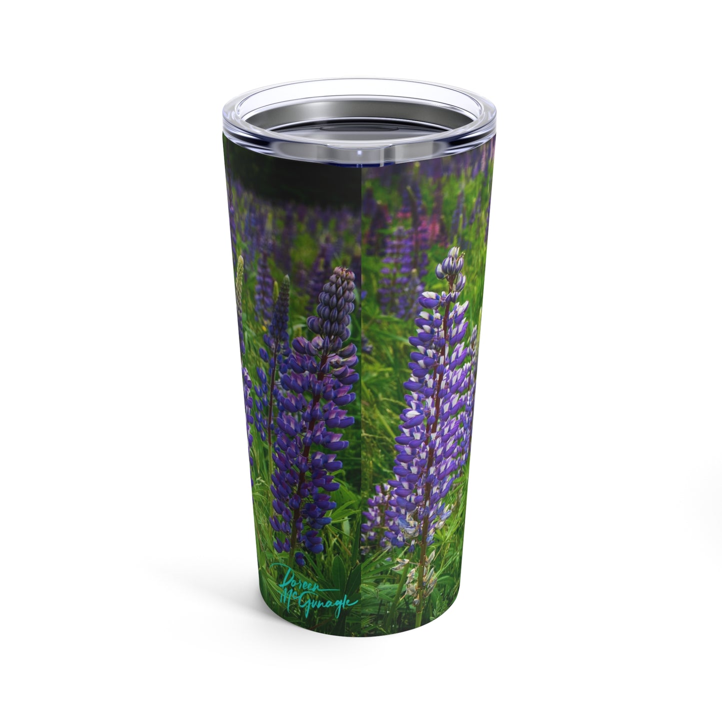 eco friendly, Maine Wild Lupines, Adventure Quencher Travel Tumbler 20oz, Insulated