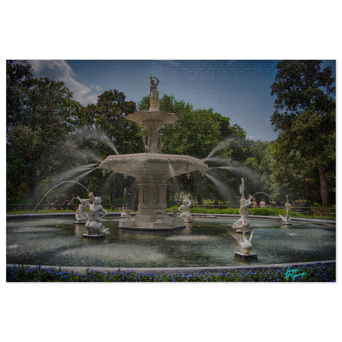 Nature Puzzles, Fountain of Forsyth Park, inspired by nature