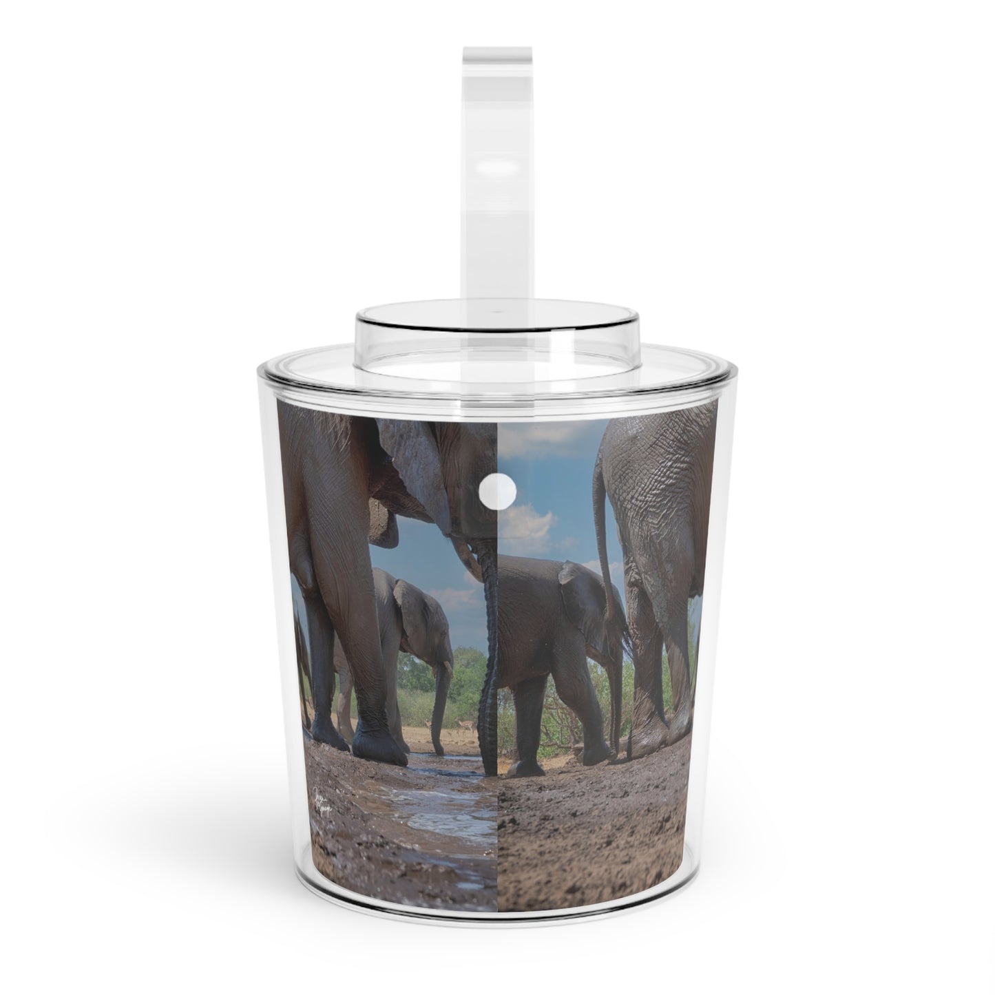 Enjoy Nature Elephant Baby with Mom's Gentle Touch Insulated Ice Bucket