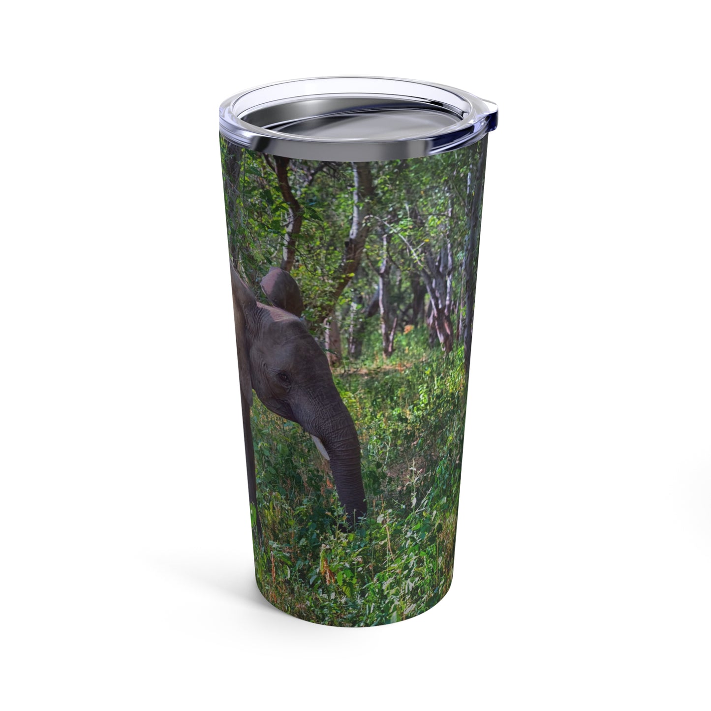 Enjoy Nature Elephant Baby in Forest 20 oz Travel Tumbler