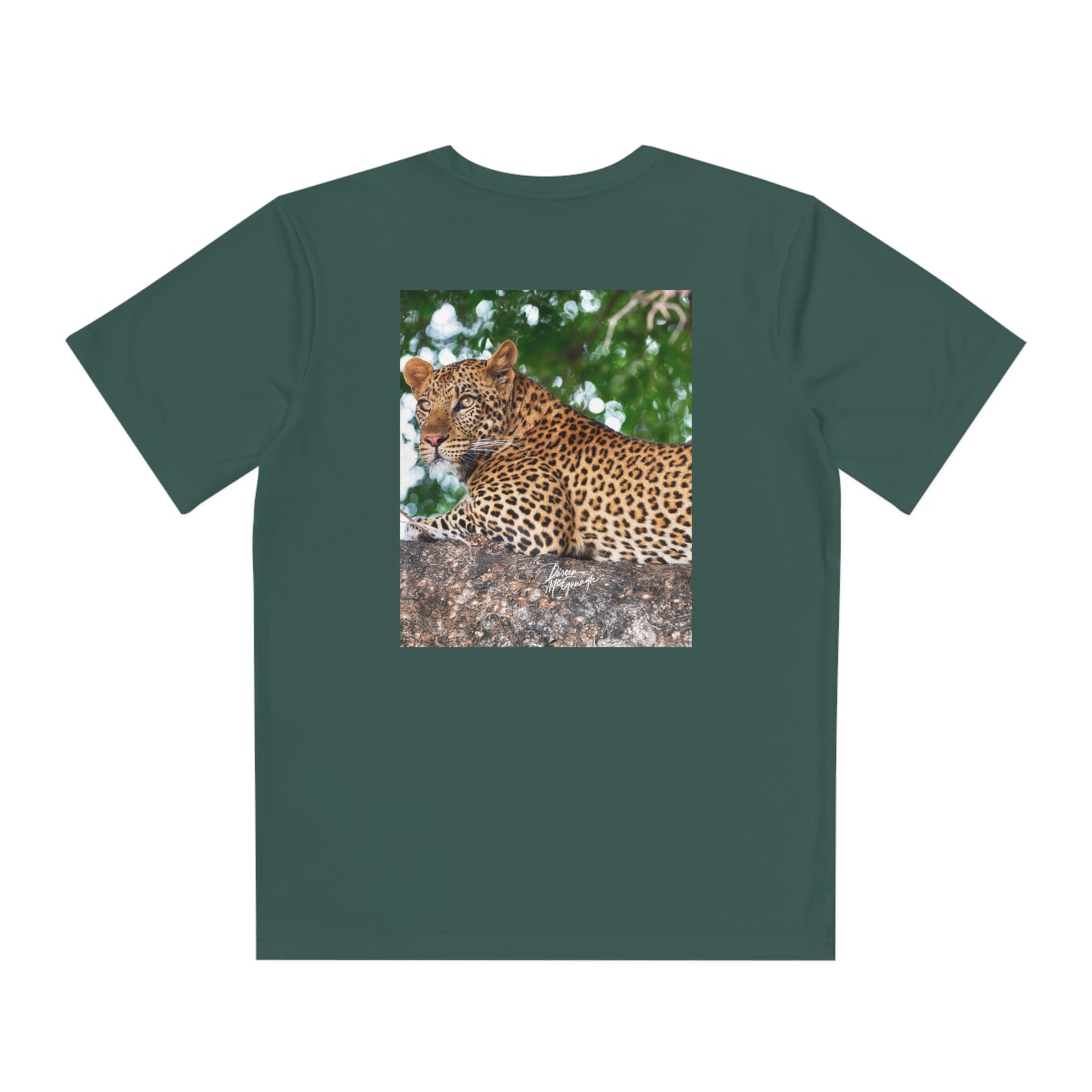 Youth Competitor Tee with Fine Art Image Leopard in Tree by Enjoy Nature