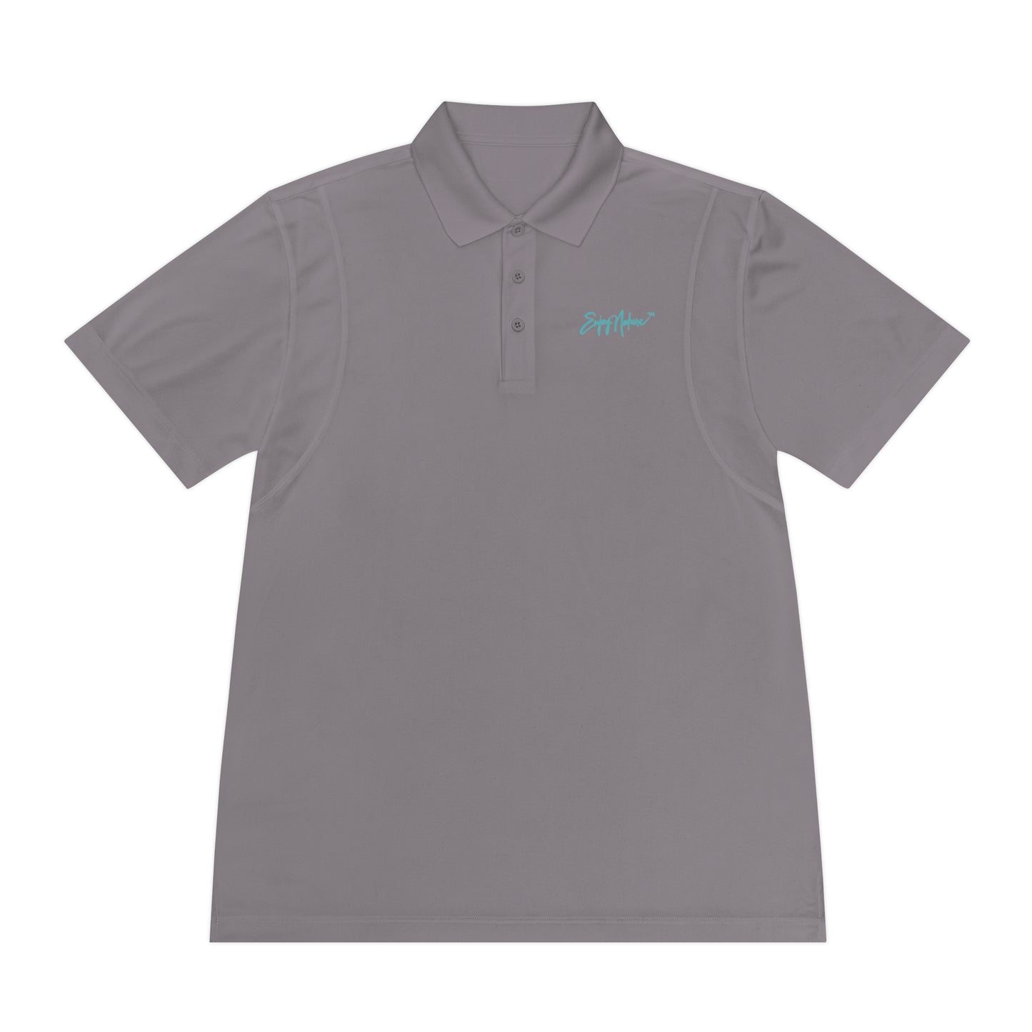 Men's Performance Polo Shirt - Spirited Elephant Herd by Enjoy Nature