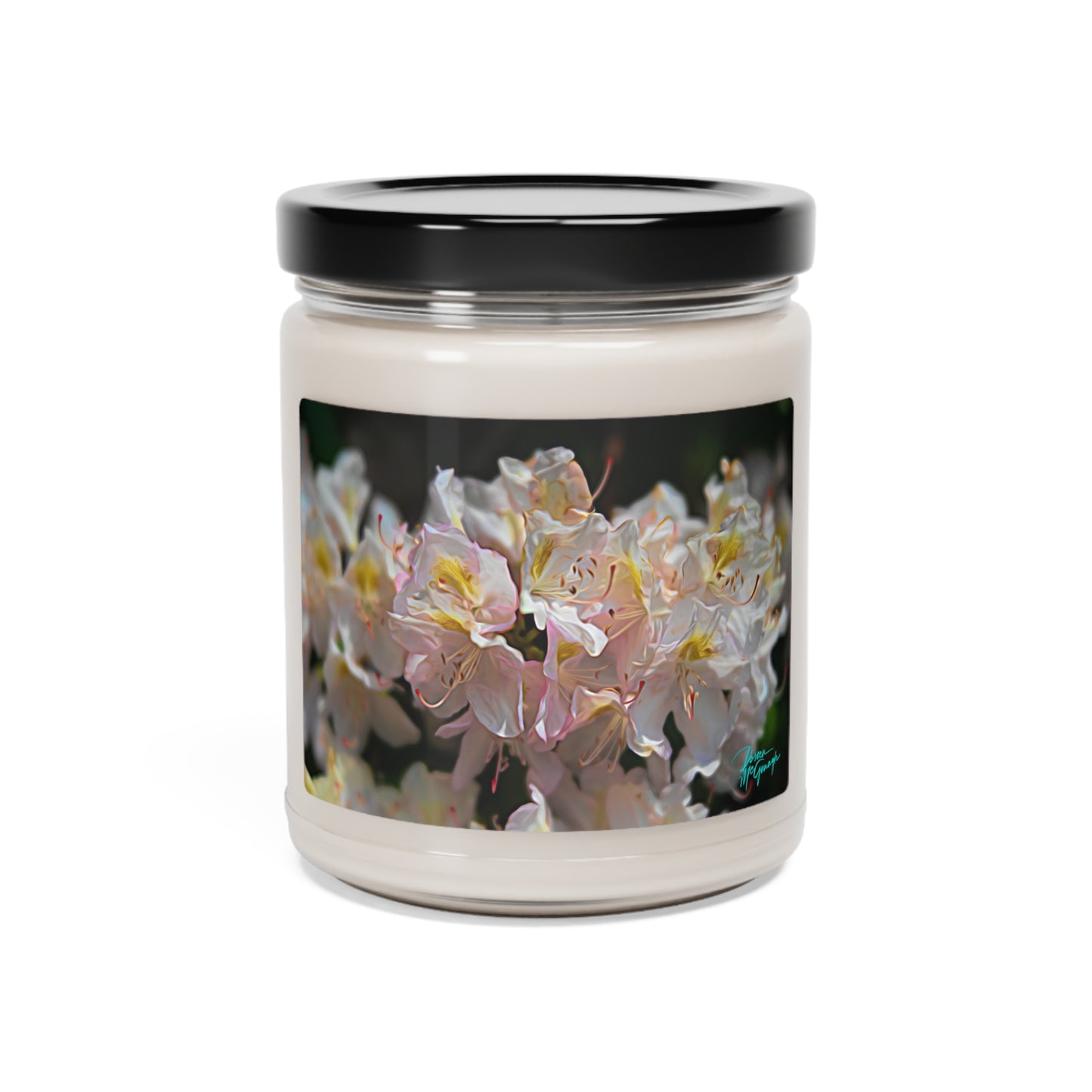 Natural Scented Soy Candles Serenity of White Blooming Azalea, 9oz, nature inspired decor